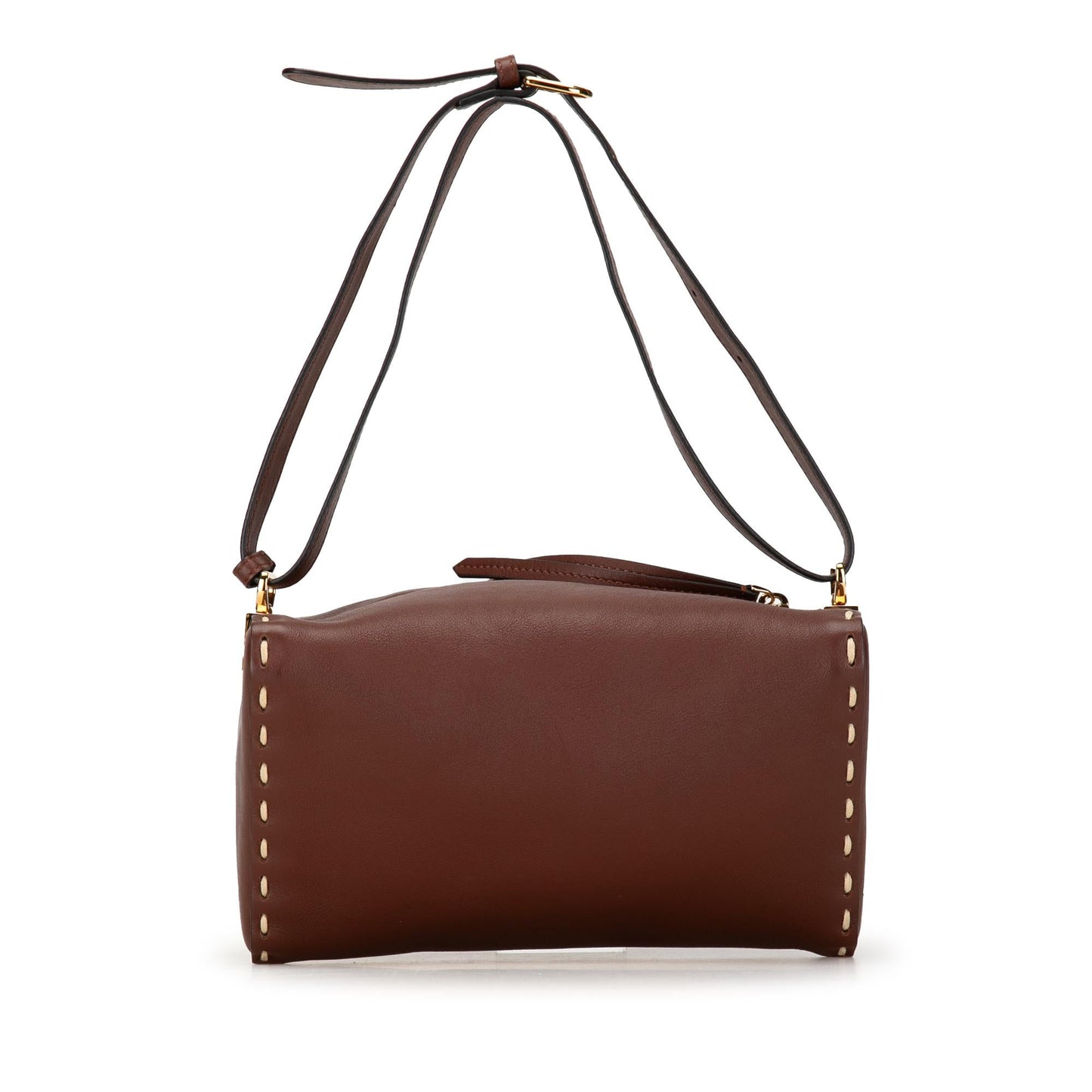 Fendi Calfskin Selleria Triangle Shoulder Bag Shg Pywpip