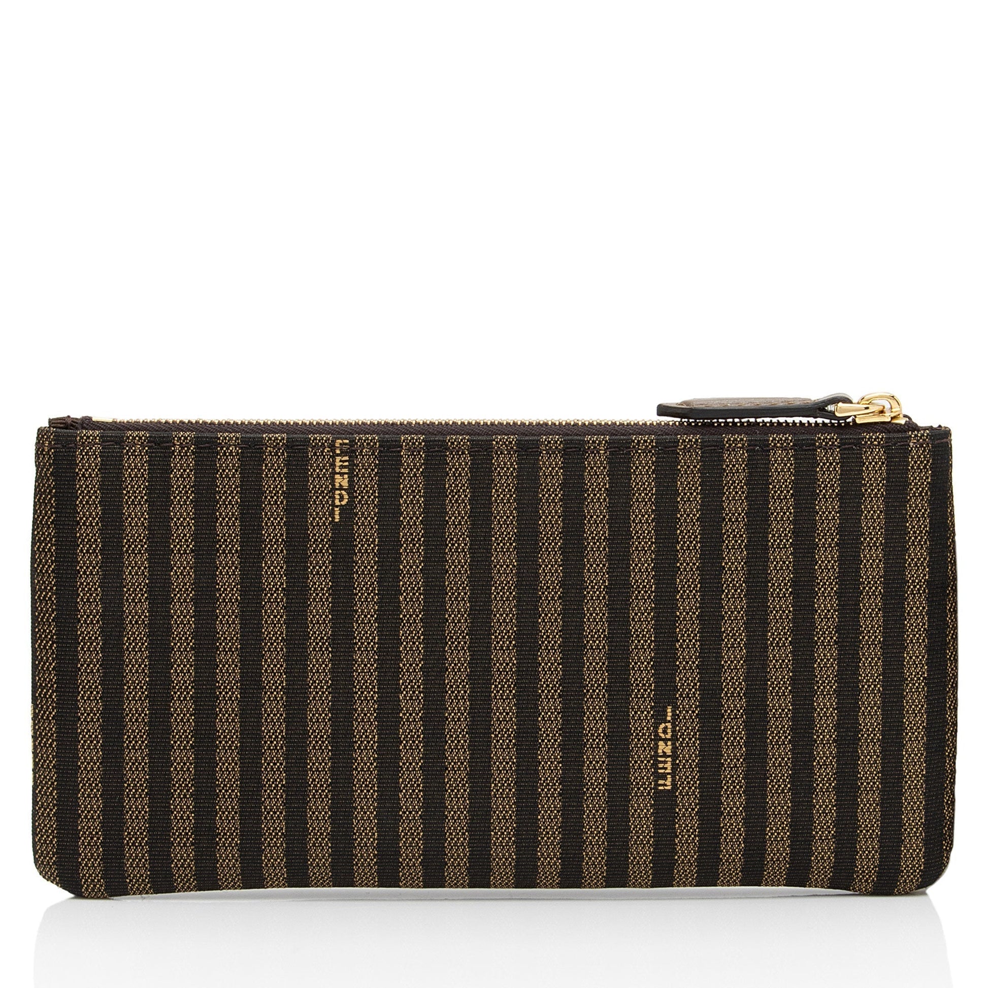 Fendi Pequin Pochette Shf 2Yzlvt Handbag Canvas Travel Bag