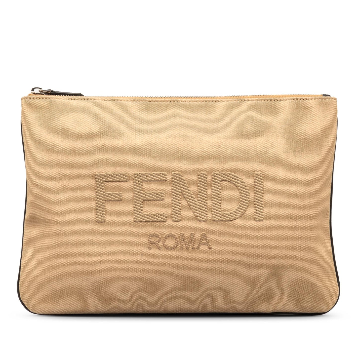 Fendi Roma Clutch Shg Ojp68F Canvas Clutch Bag