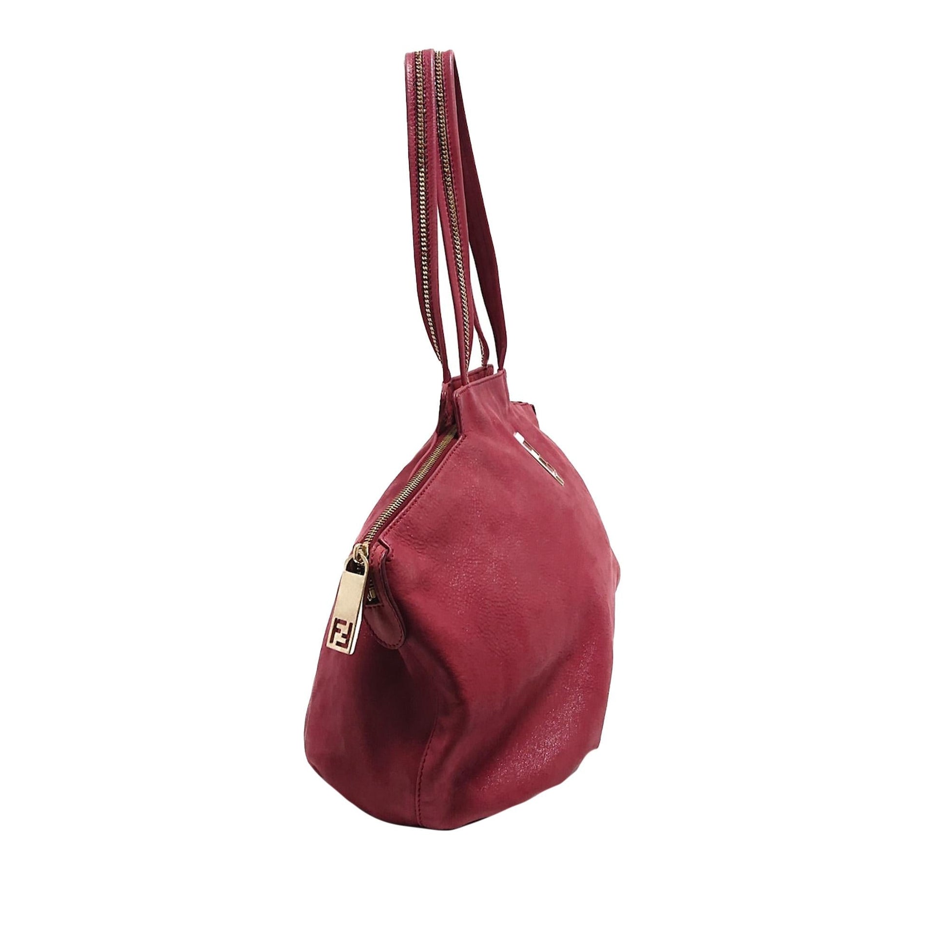 Fendi Chains Tote Bag Shg Leather