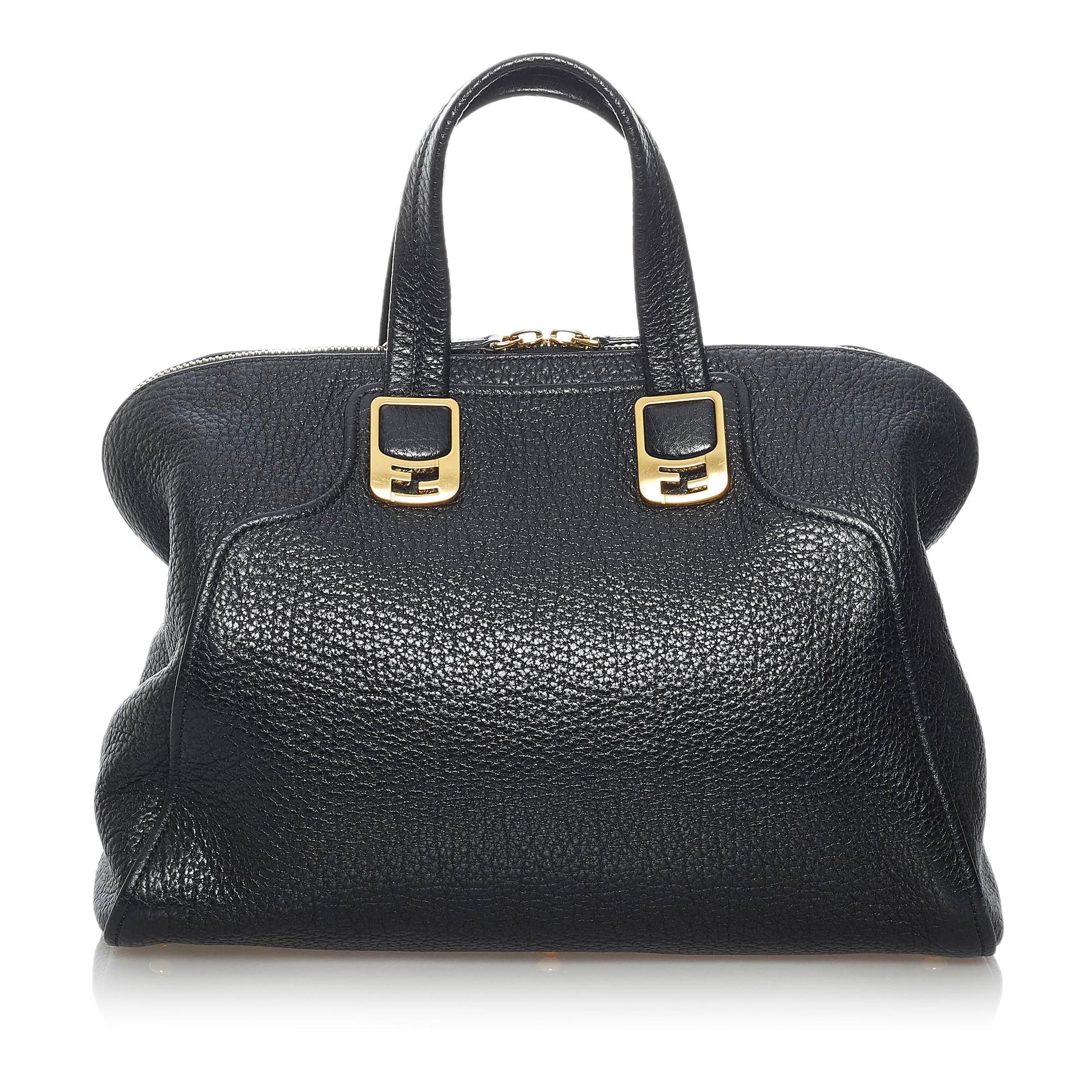 Fendi Chameleon Handbag Shg Leather Satchel Bag