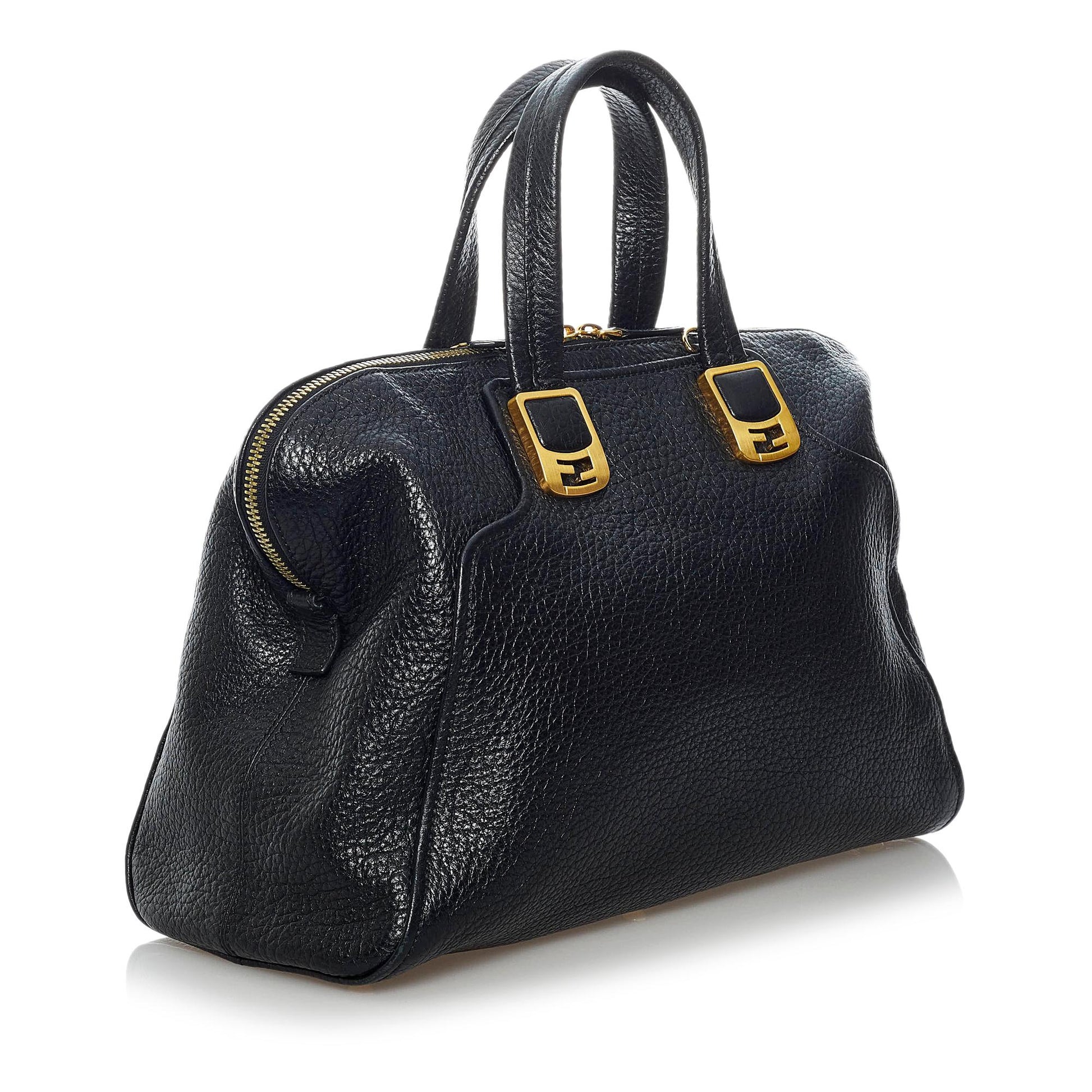 Fendi Chameleon Handbag Shg Leather Satchel Bag