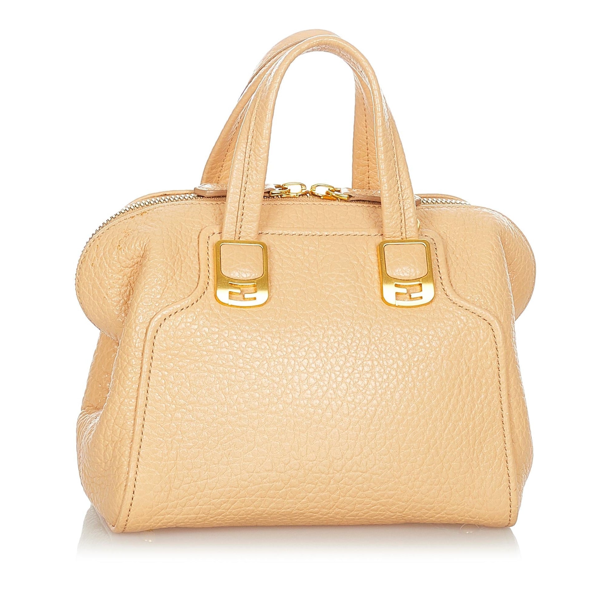 Fendi Chameleon Satchel Shg Leather Satchel Bag