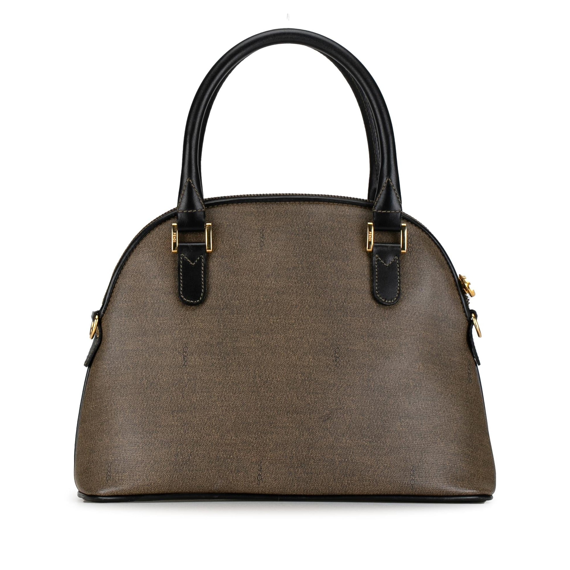 Fendi Coated Dome Satchel Shg Iveuje Canvas Satchel Bag