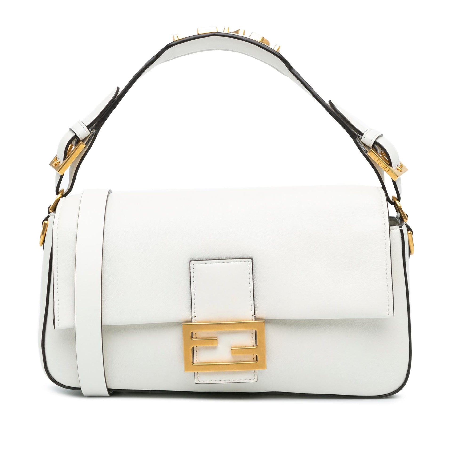 Fendi Convertible Baguette Shg Lx4Wif Satchel Bag Leather