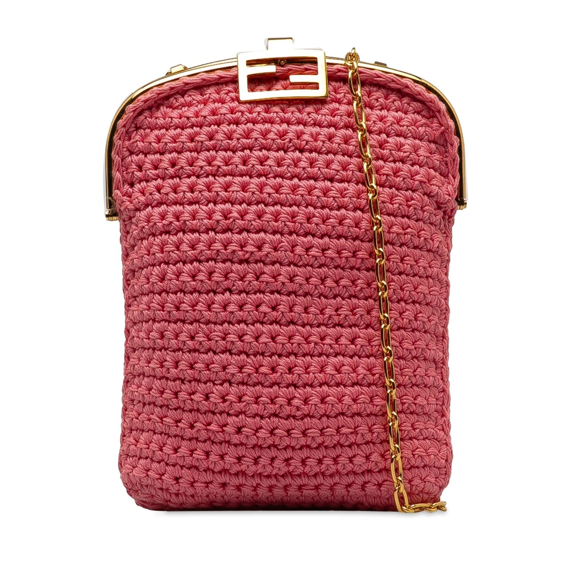 Fendi Crochet Baguette Phone Bag Shg 8Fmn6T Shoulder Bag