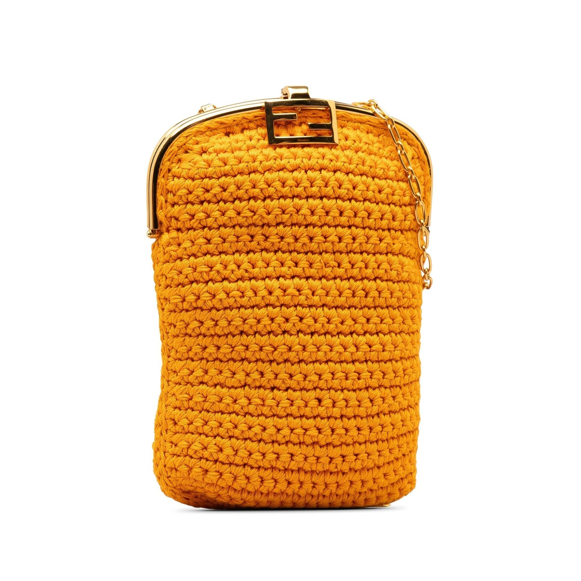 Fendi Crochet Baguette Phone Bag Shg Ualphd Shoulder Bag