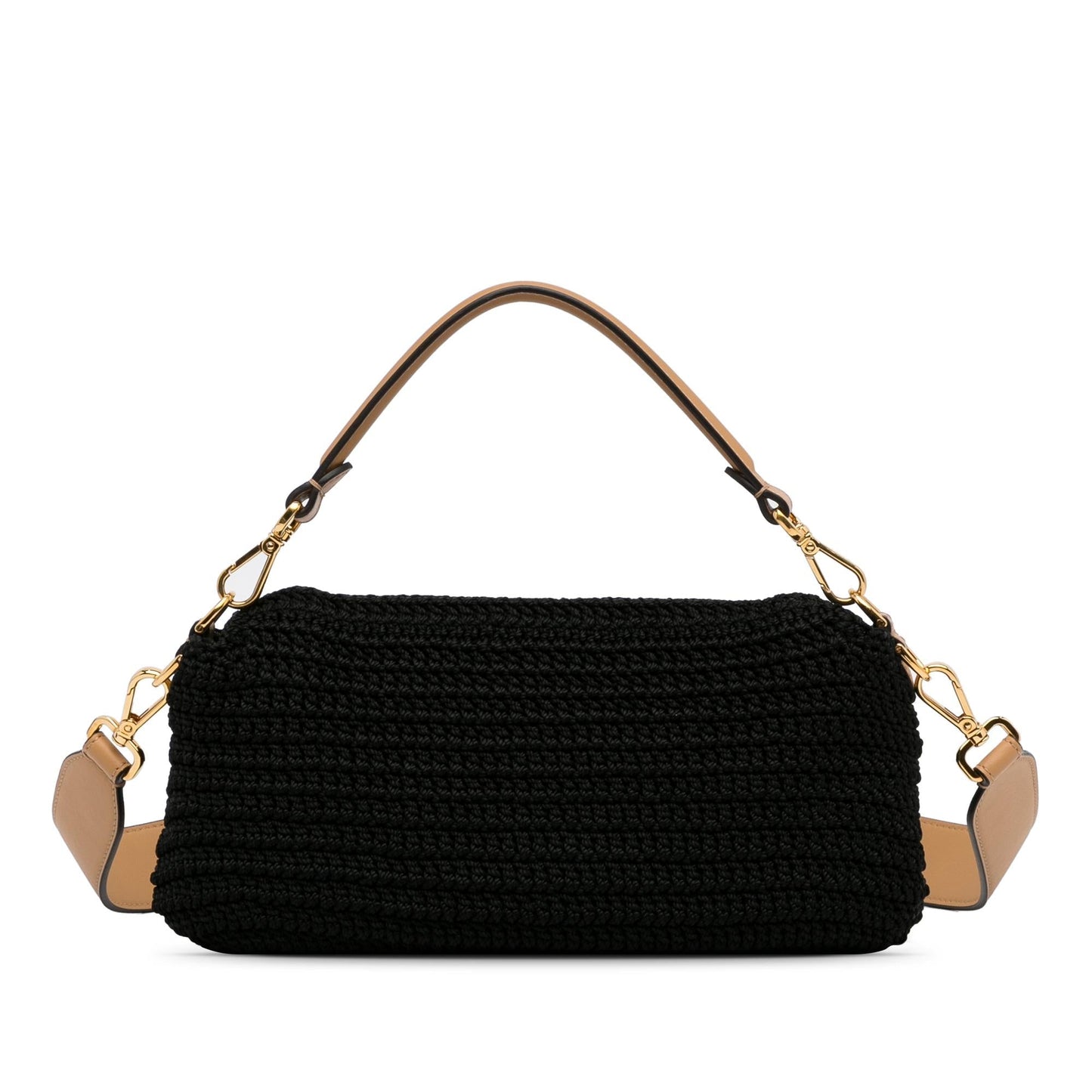 Fendi Crochet Baguette Satchel Shg Depvyd Raffia Satchel Bag