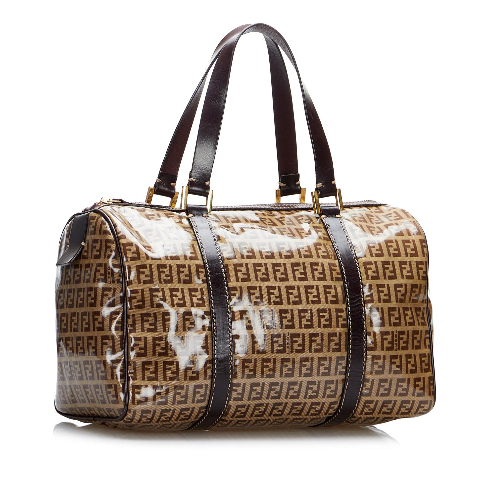 Fendi Crystal Zucchino Boston Bag Shg Mmemkw Satchel Bag