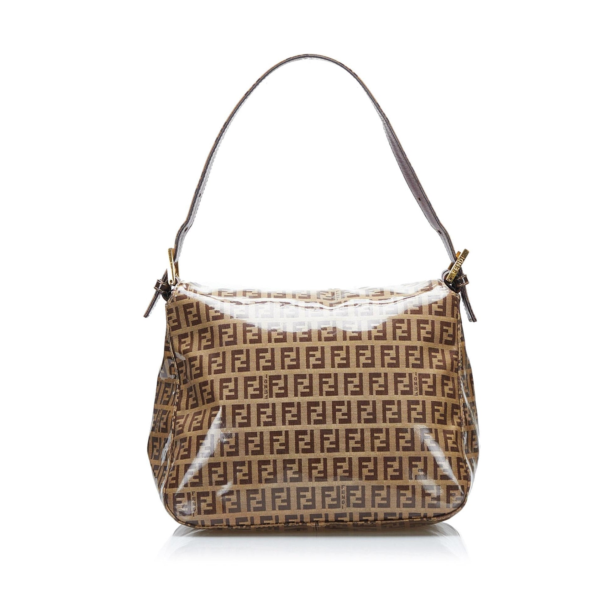Fendi Crystal Zucchino Baguette Shg Mkfmex Handbag Flap Shoulder Bag