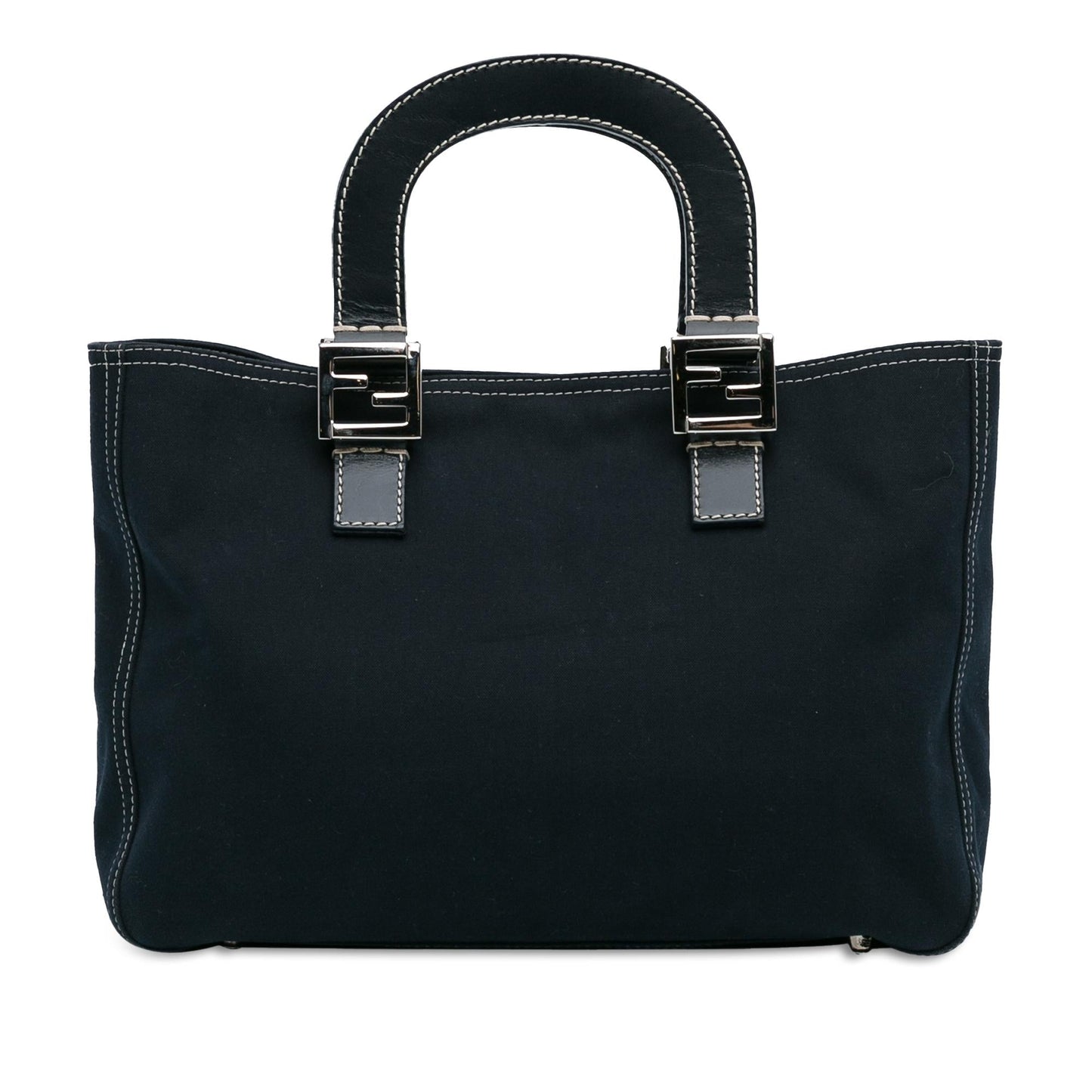 Fendi Twins Tote Shg Denim Tote Bag