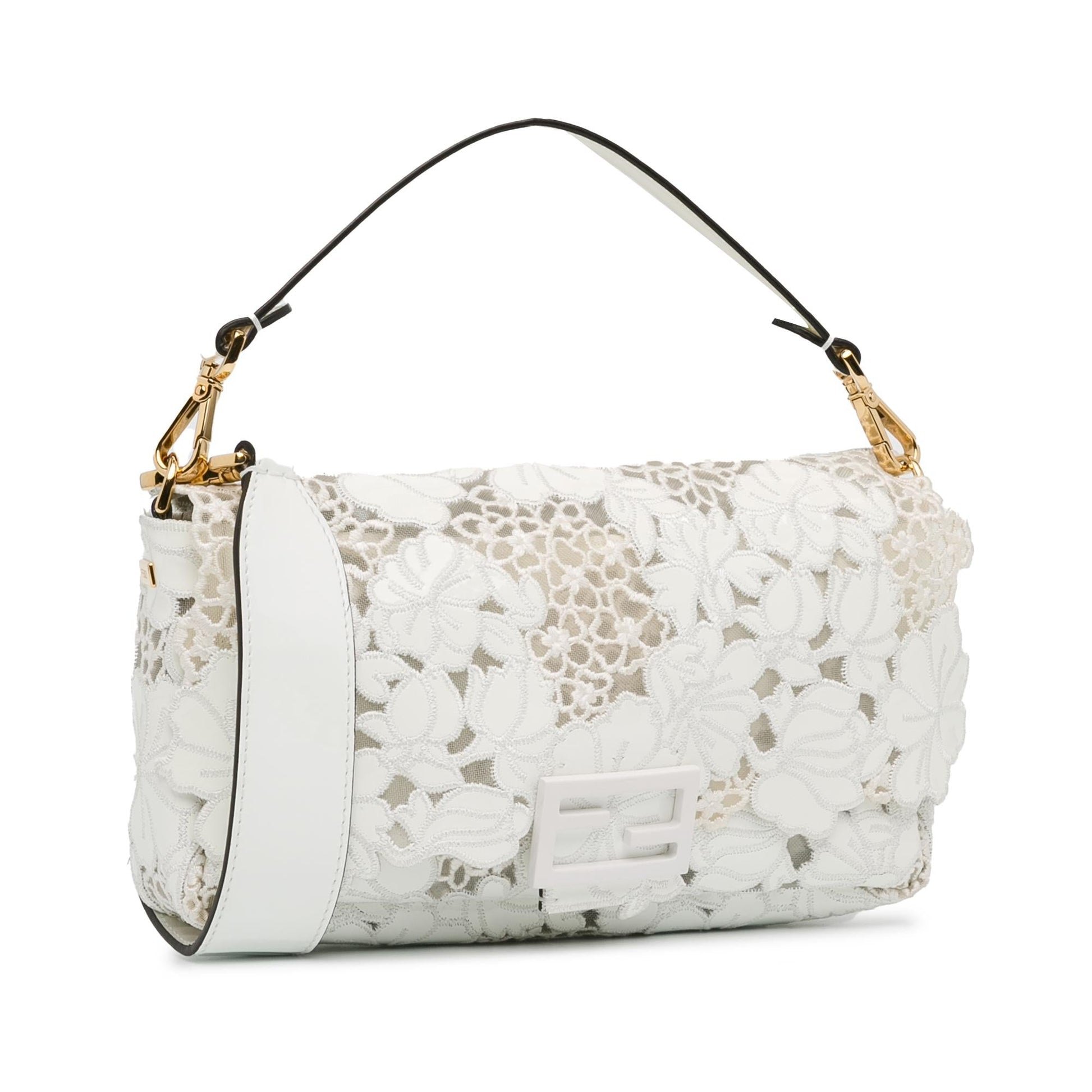 Fendi Lace Baguette Satchel Shg Id9Gxu Embroidered Satchel Bag