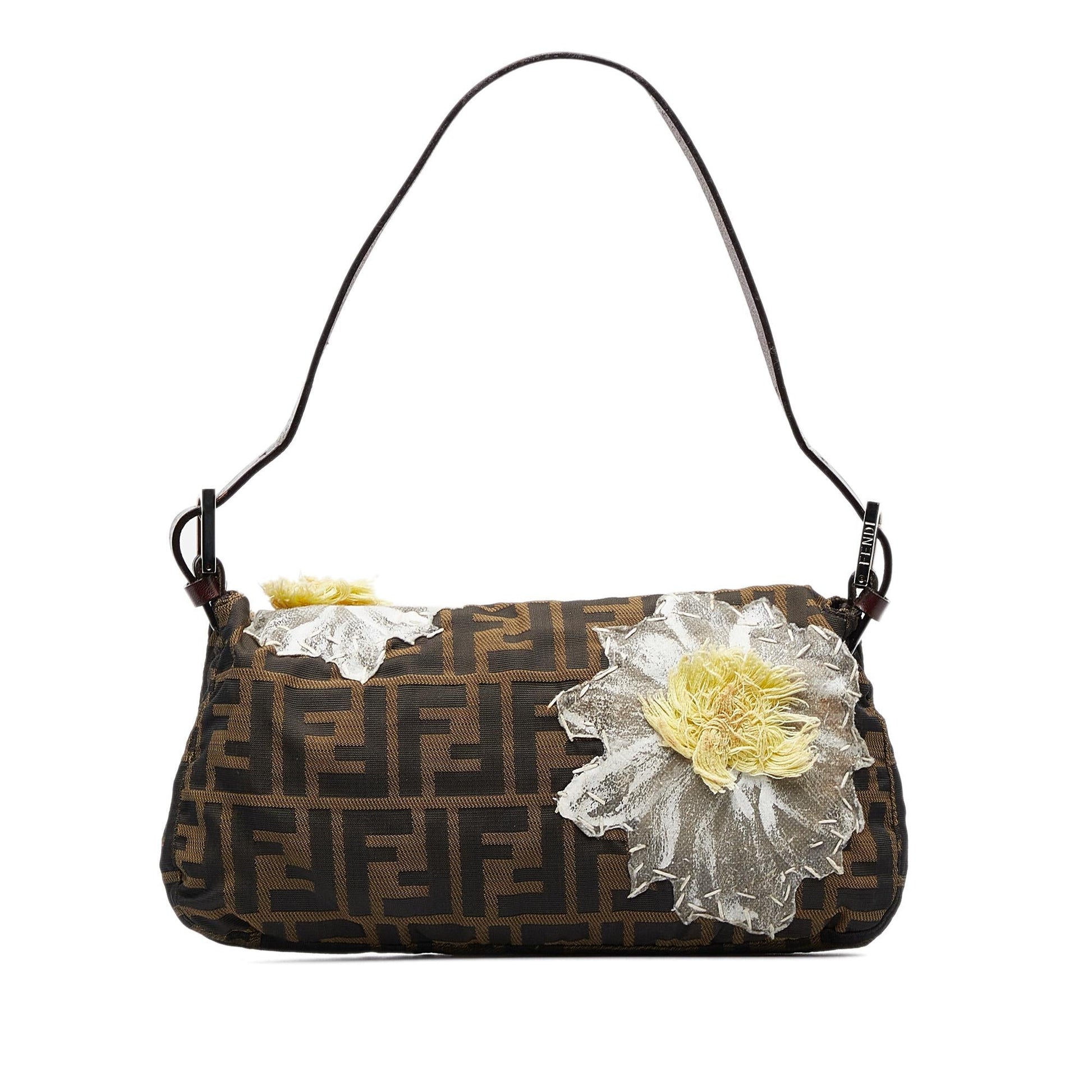 Fendi Zucca Baguette Shg Kz6Ajk Handbag Embroidered Shoulder Bag