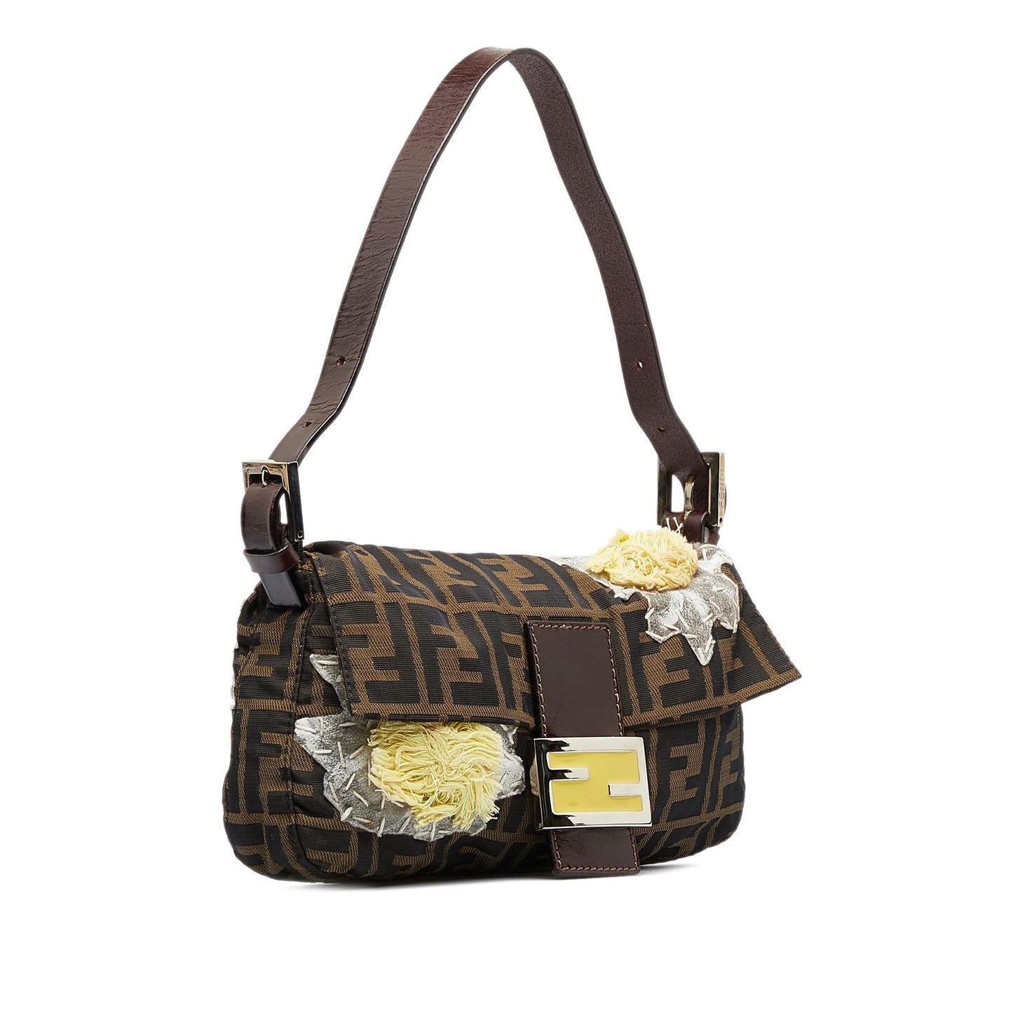 Fendi Zucca Baguette Shg Kz6Ajk Handbag Embroidered Shoulder Bag