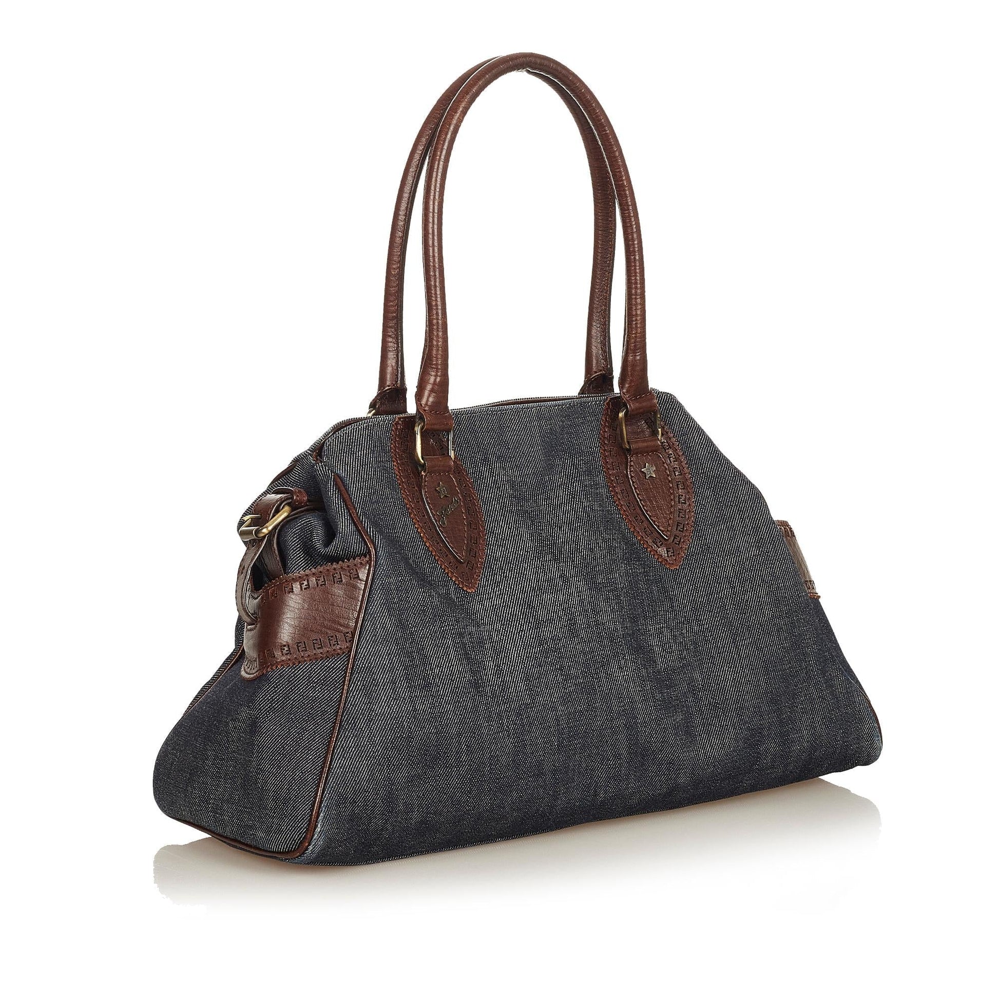 Fendi Etniko Shoulder Bag Shg Denim