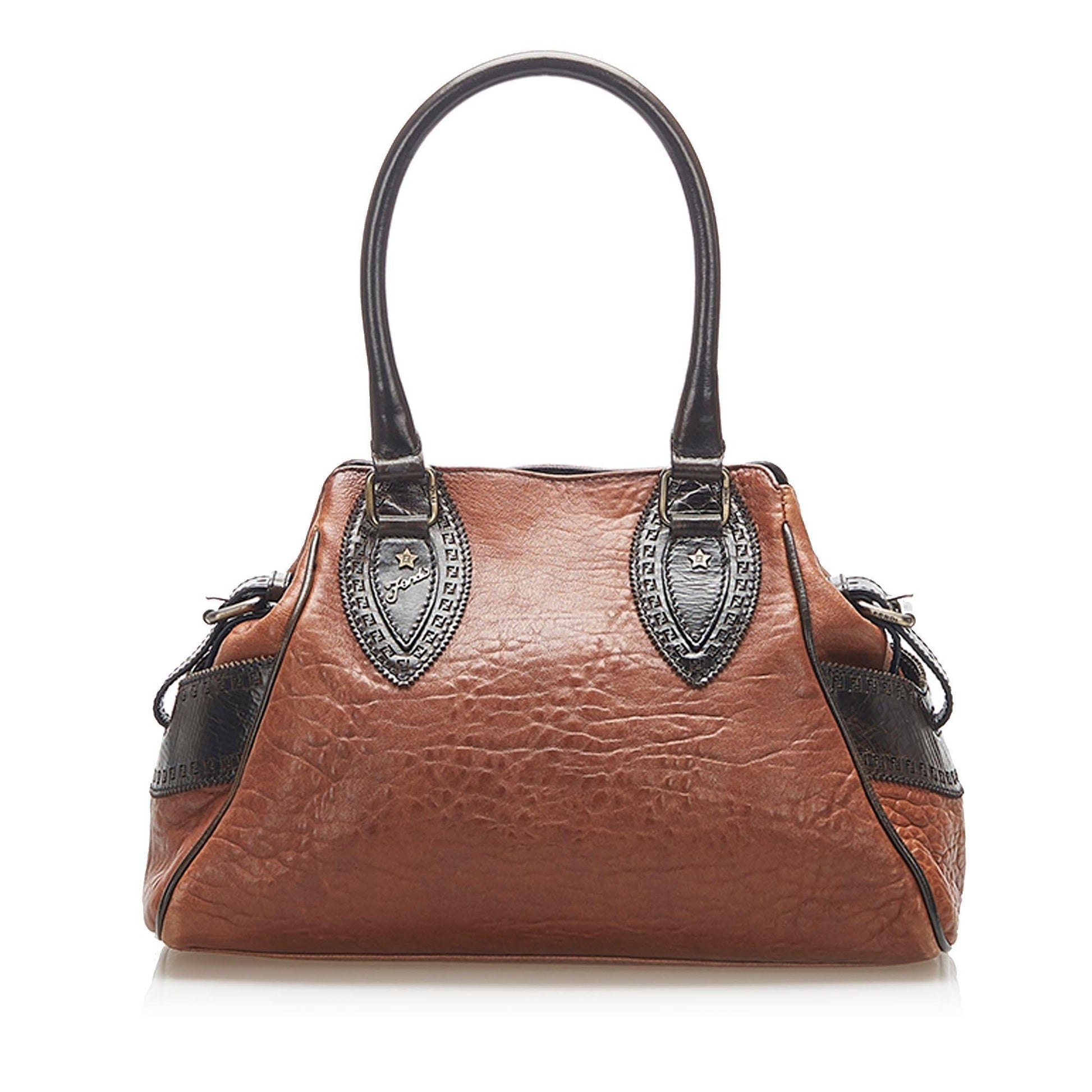 Fendi Etniko Handbag Shg Leather Satchel Bag Handbag Shg 22354