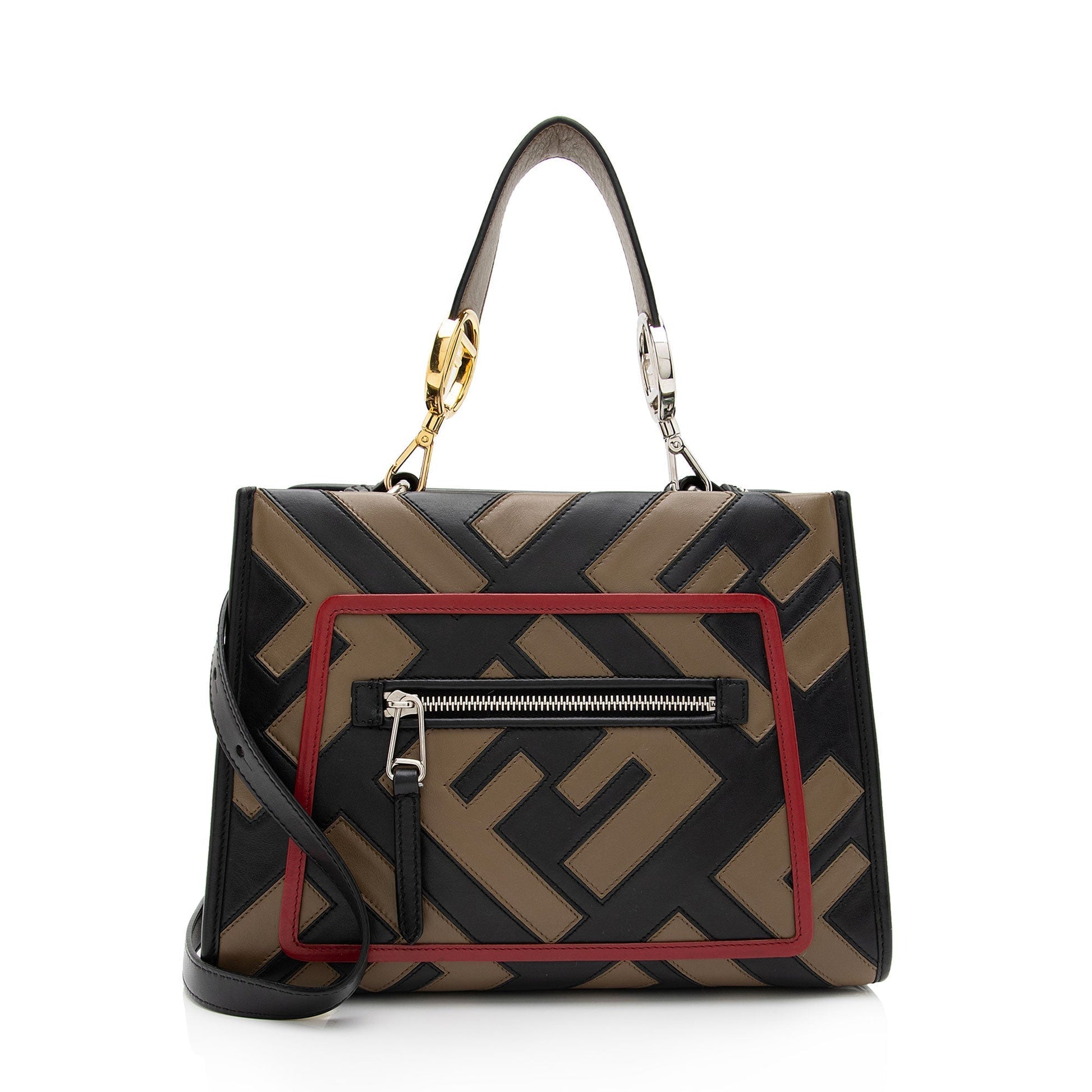 Fendi Ff Calfskin Century Runaway Tote Shf 6Kw03X Small Tote Bag