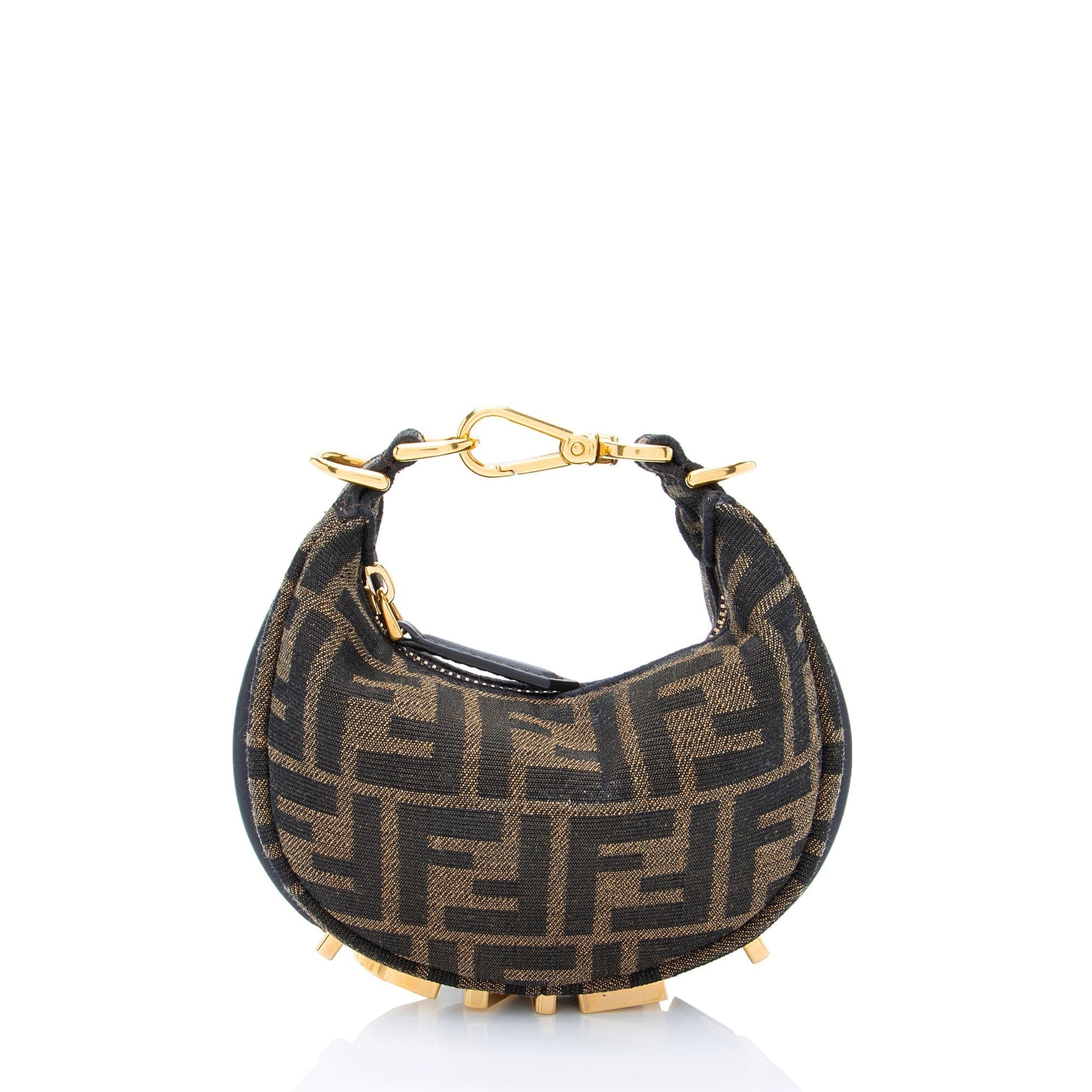 Fendi Ff graphy Nano Hobo Canvas Clutch Bag