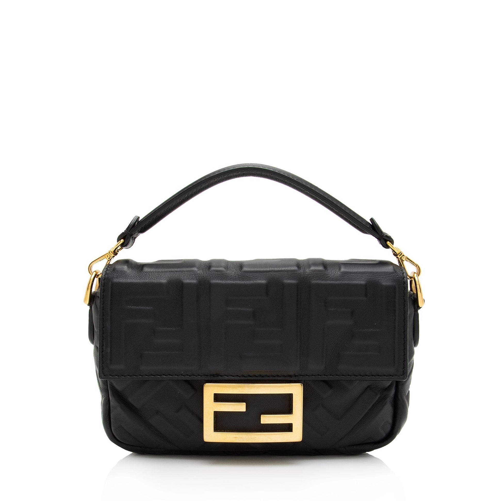 Fendi Ff Baguette Shoulder Bag Shf St6Lpg Mini Embossed