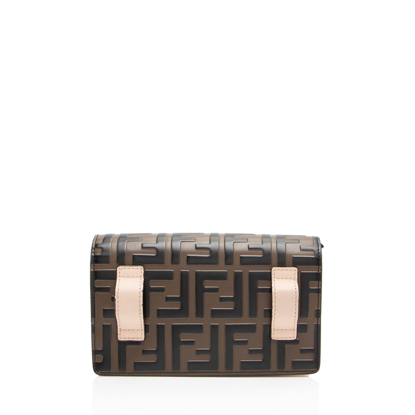 Fendi Ff Calfskin Ff Crossbody Embossed Crossbody Bag