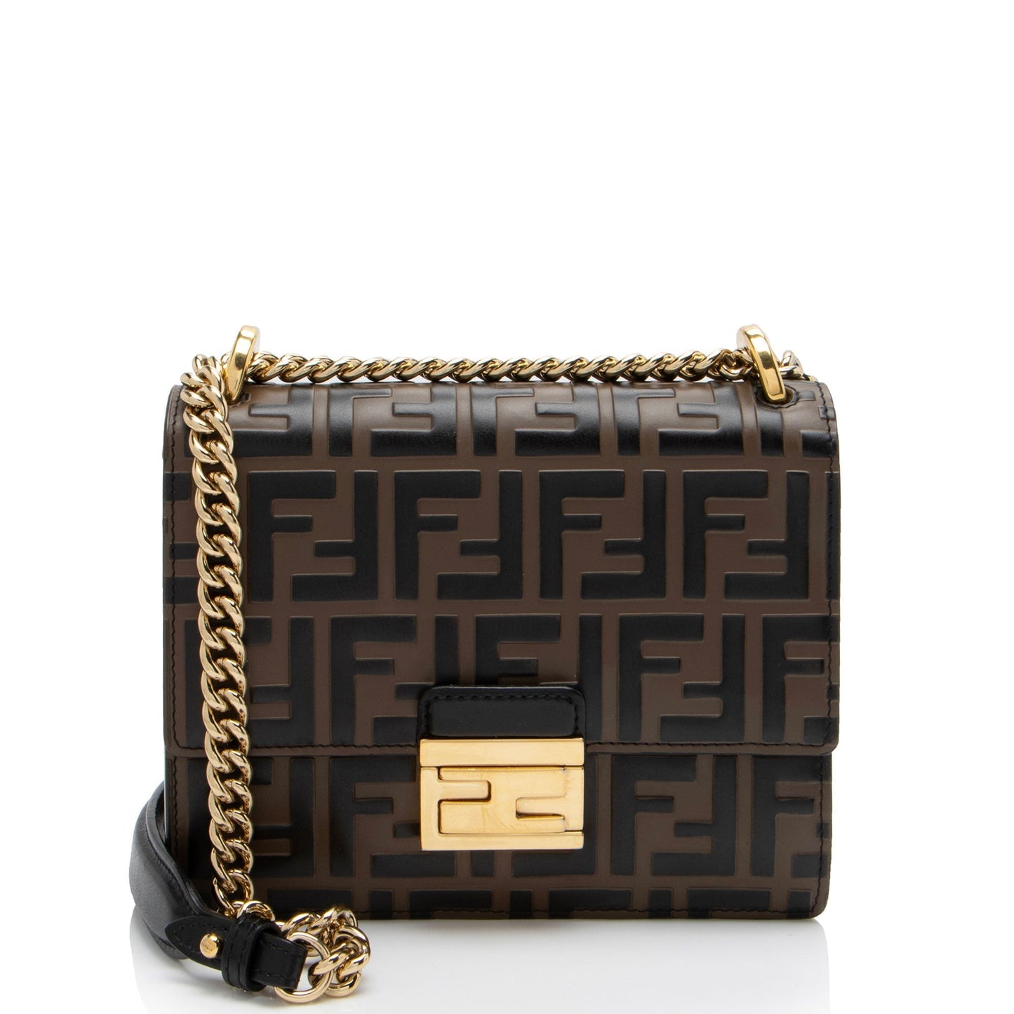 Fendi Ff Kan Shoulder Bag Shf Zykjeu Small Embossed