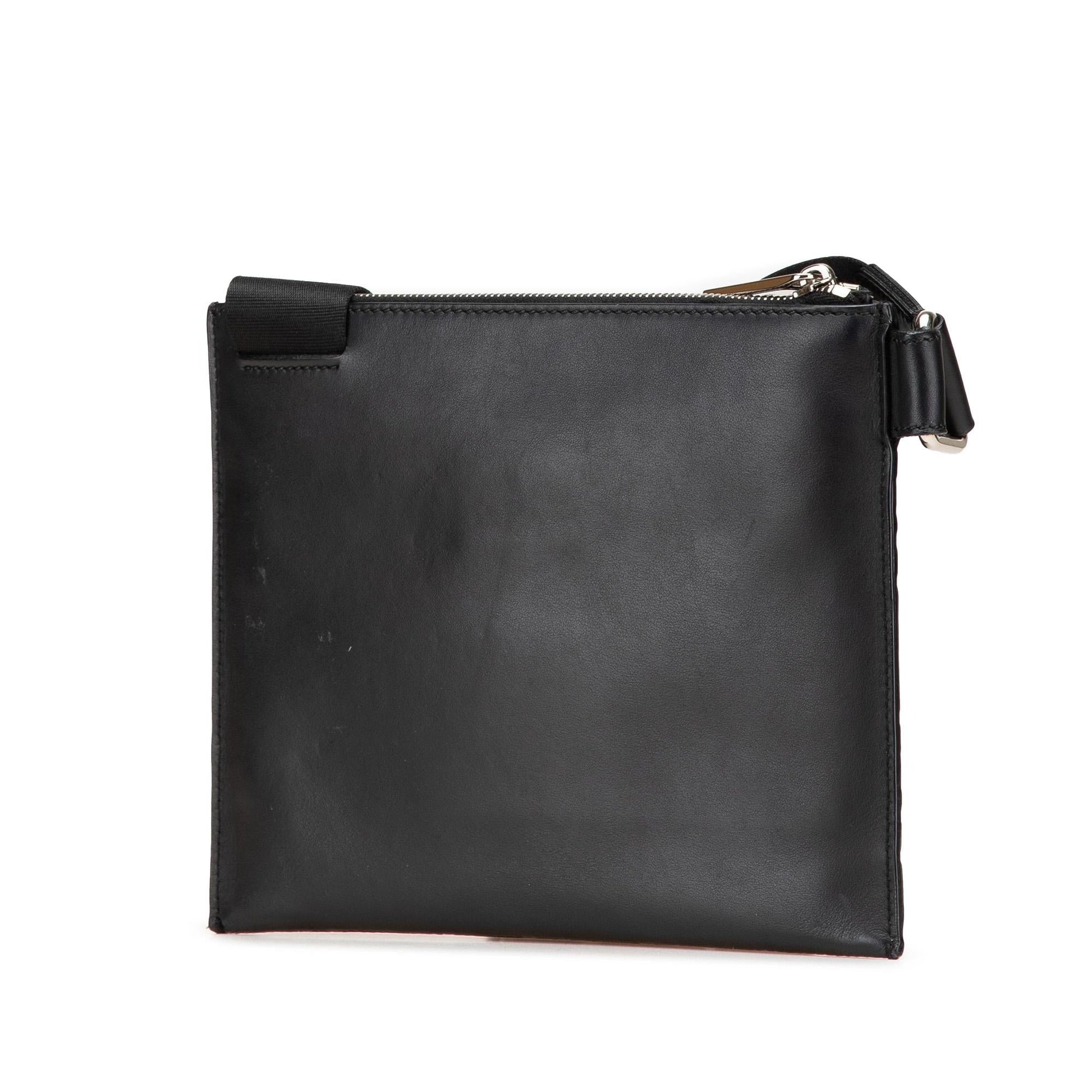 Fendi Ff Crossbody Leather Embossed Crossbody Bag