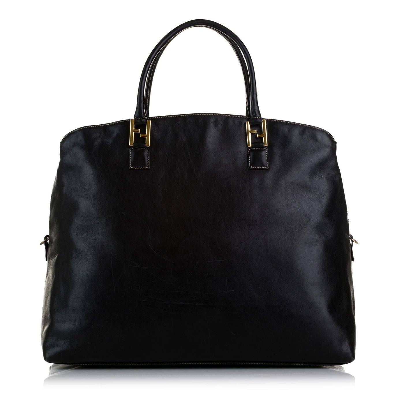 Fendi Ff Tote Shg Leather Tote Bag
