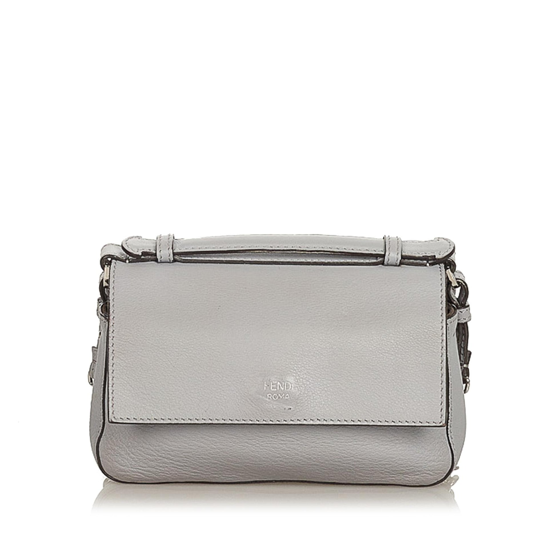 Fendi Ff Lock Satchel Shg Leather Satchel Bag
