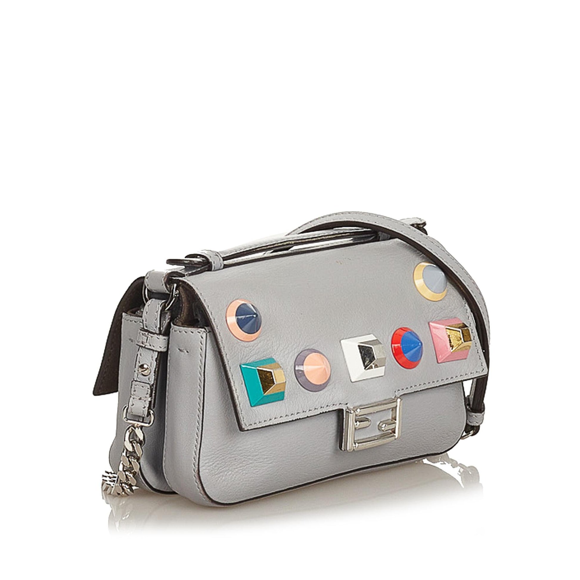 Fendi Ff Lock Satchel Shg Leather Satchel Bag