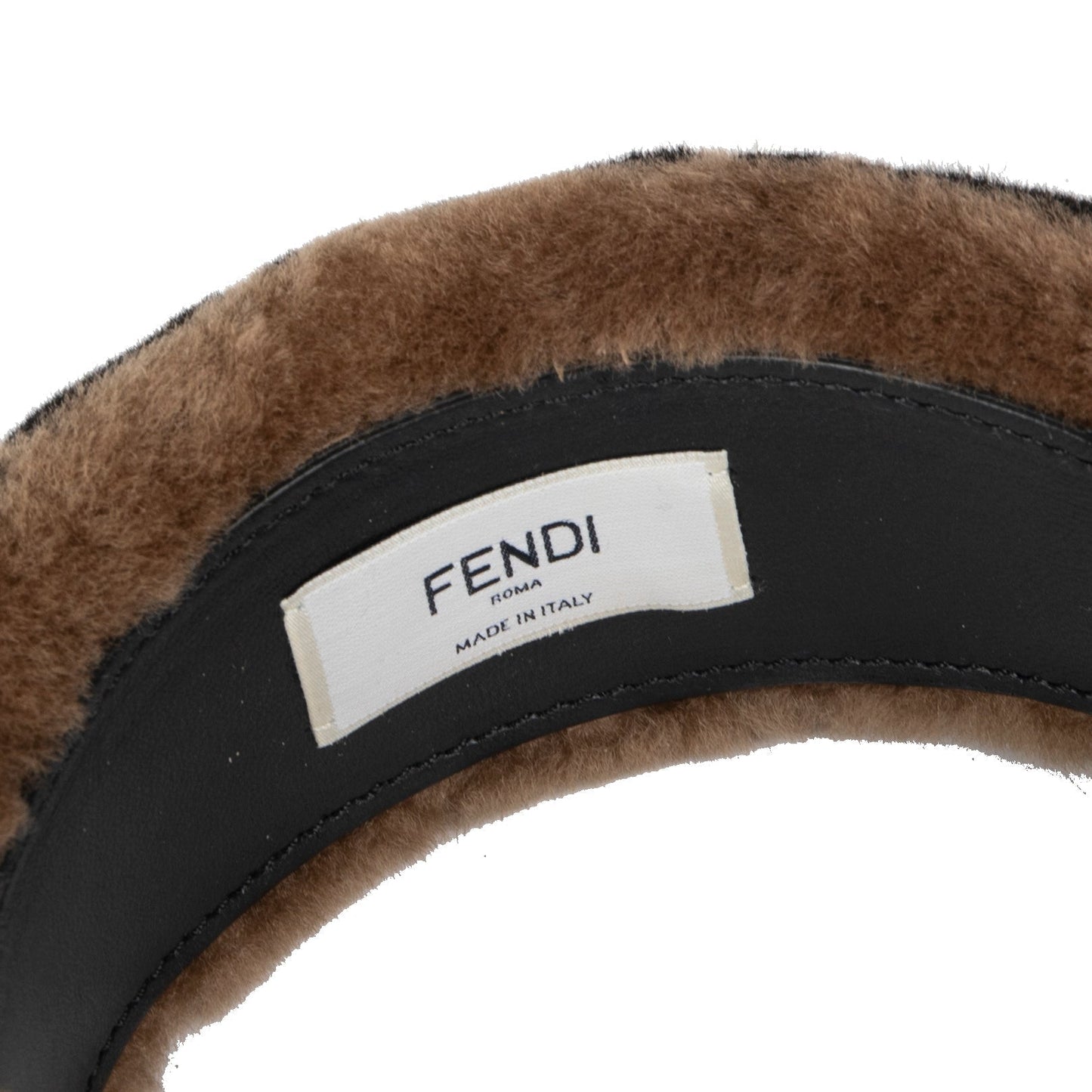 Fendi Ff Shearling Hair Band Travel Bag