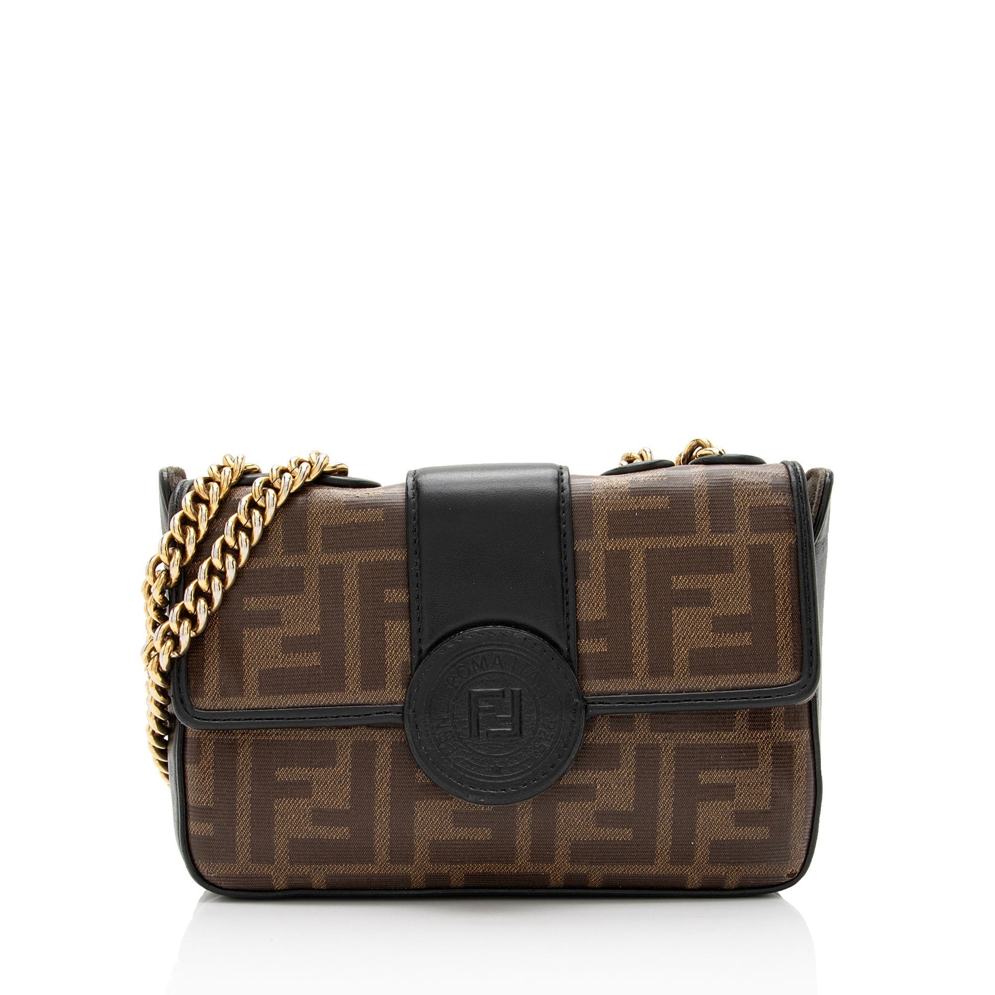 Fendi Ff Spalmati Double Shoulder Bag Shf Ckdmaw Mini