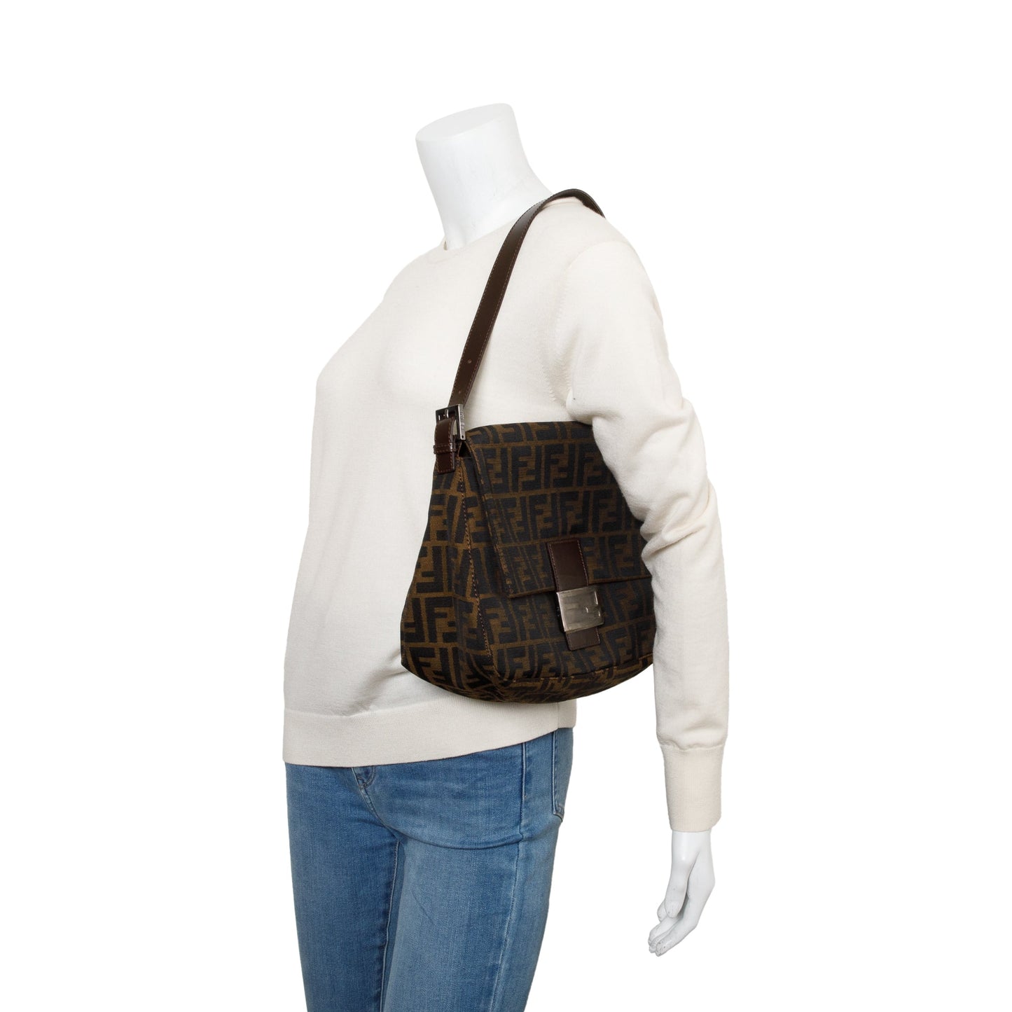 Fendi Ff Zucca Mama Forever Baguette Shoulder Bag
