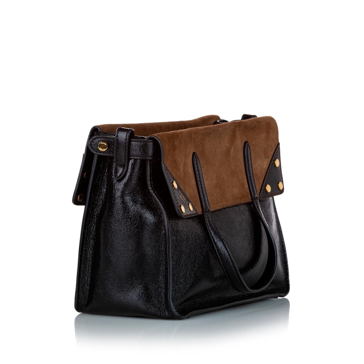 Fendi Flip Satchel Shg Leather Satchel Bag