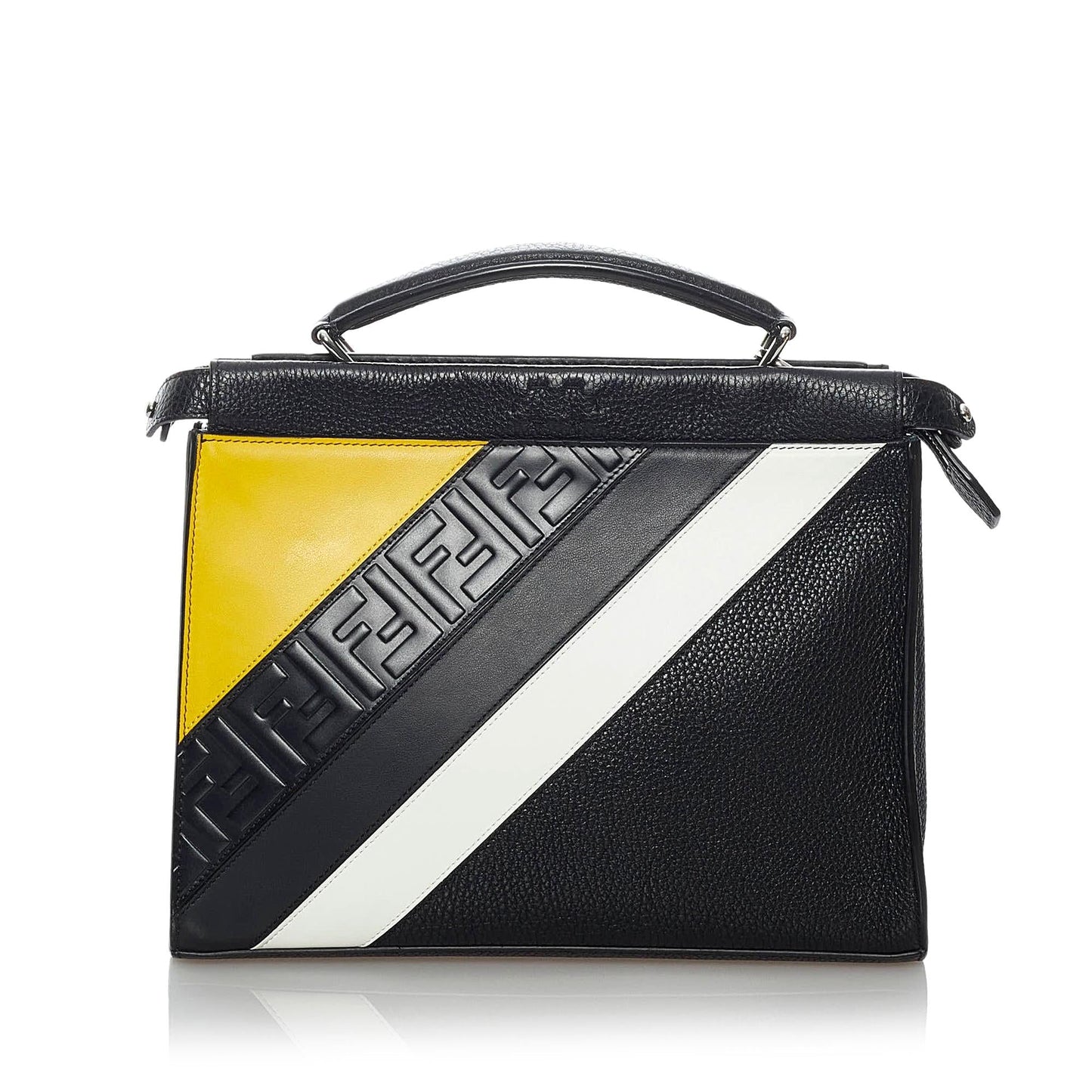 Fendi Mania Peekaboo Satchel Shg Leather Satchel Bag