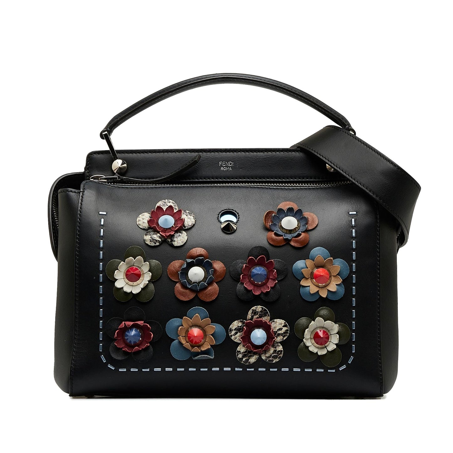Fendi Flowerland Dotcom Satchel Shg Vgugwn Satchel Bag