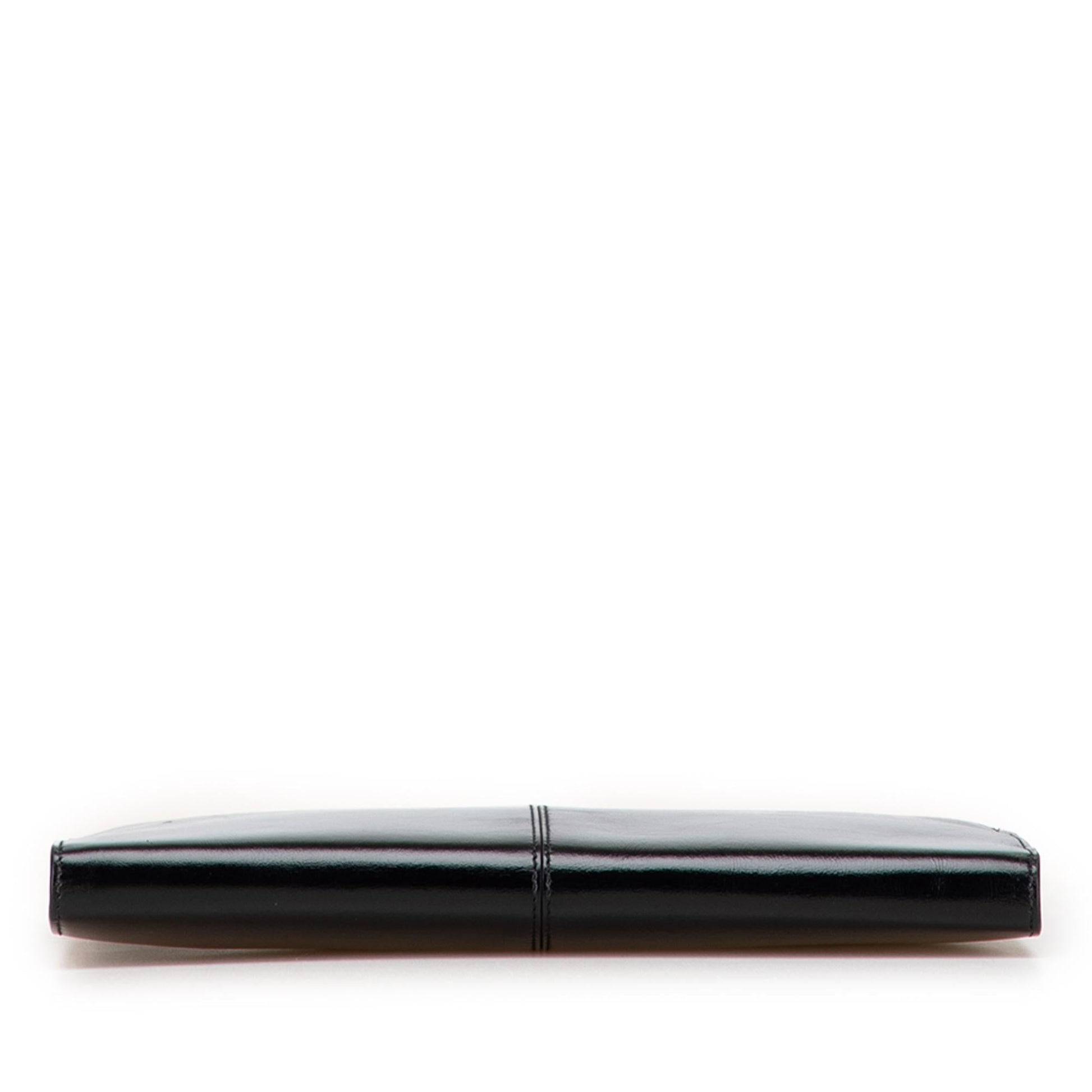 Fendi Glazed Calfskin Slim Peekaboo Turn Lock Clutch Clutch Bag