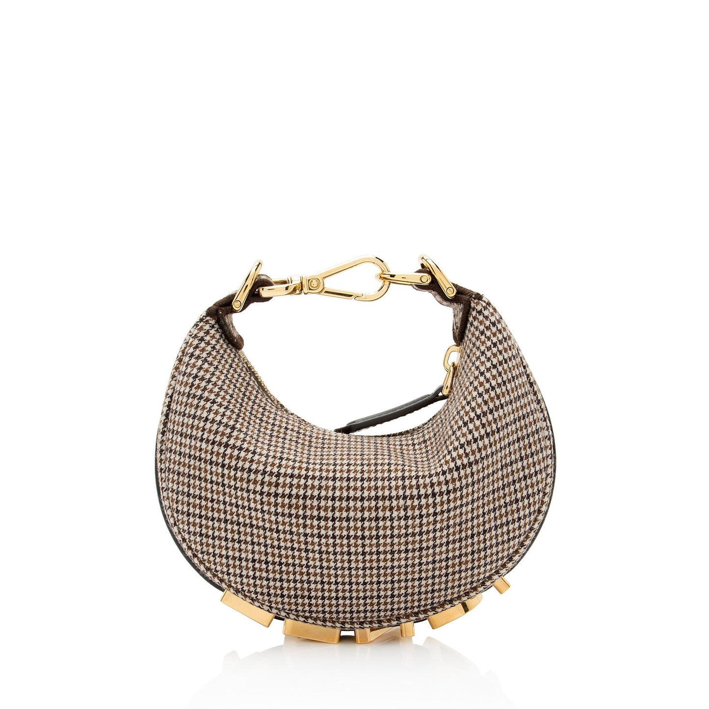 Fendi Fabric graphy Nano Hobo Shf N6Caie Clutch Bag