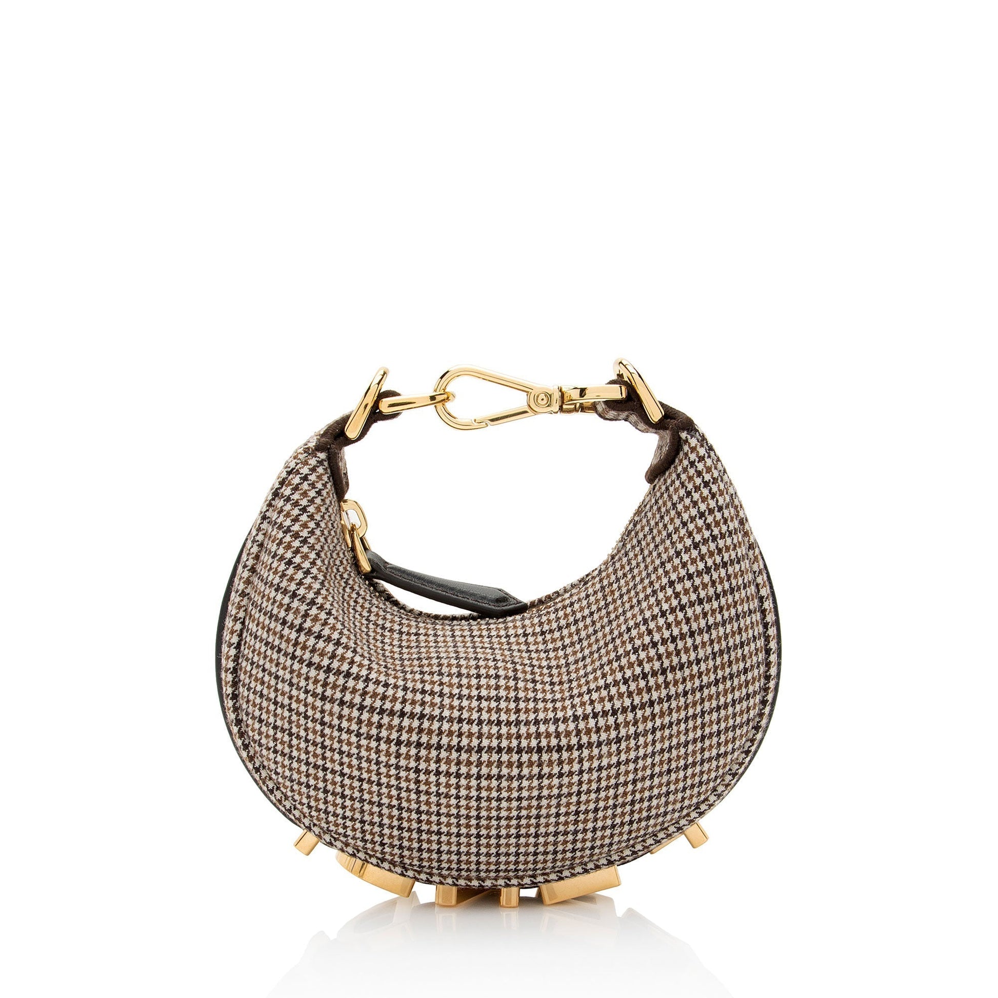 Fendi Fabric graphy Nano Hobo Shf N6Caie Clutch Bag