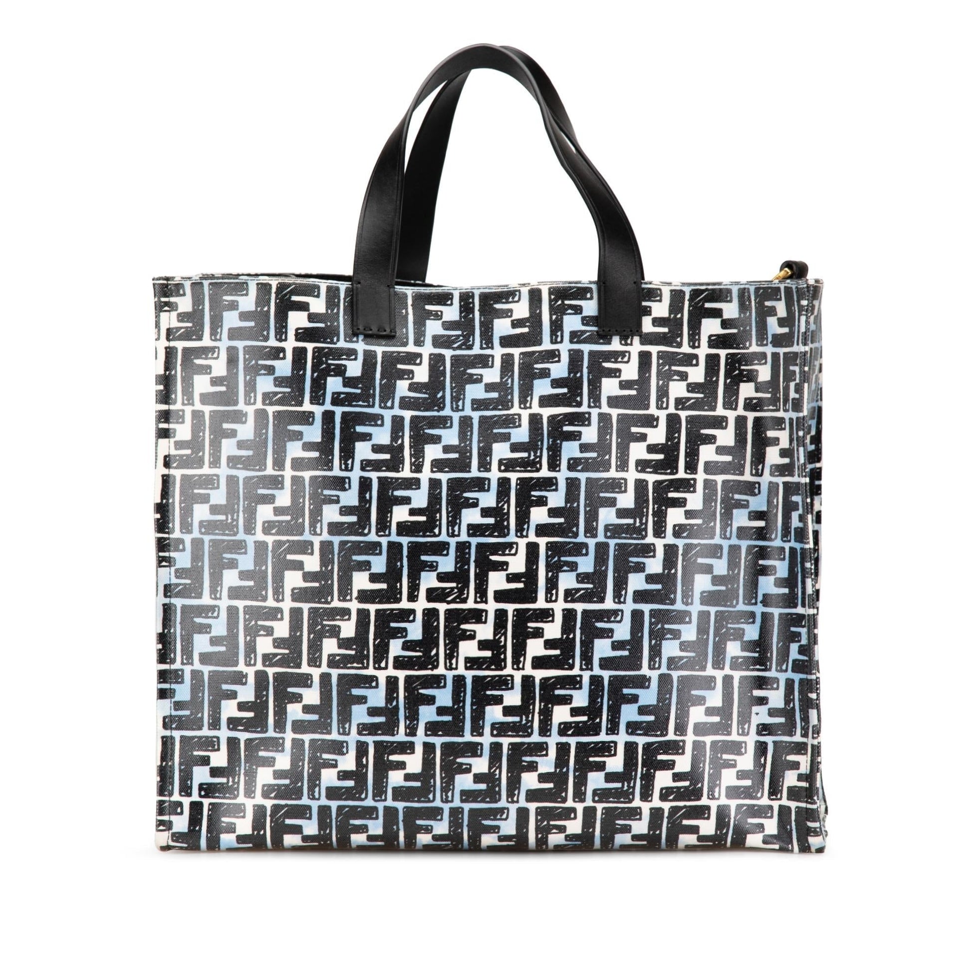 Fendi Joshua Vides Zucca Coated Cloudy Shopper Satchel Canvas Satchel Bag