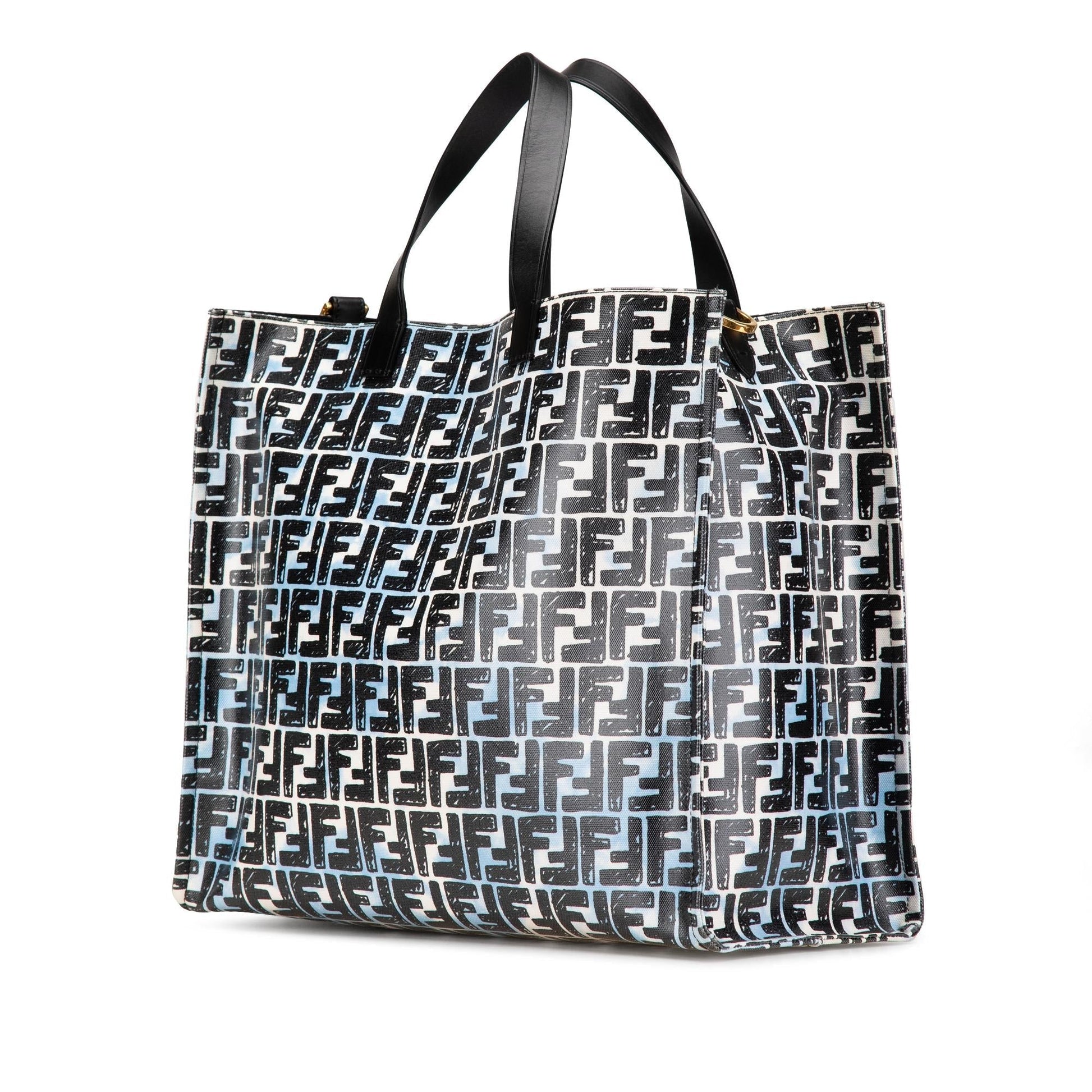 Fendi Joshua Vides Zucca Coated Cloudy Shopper Satchel Canvas Satchel Bag