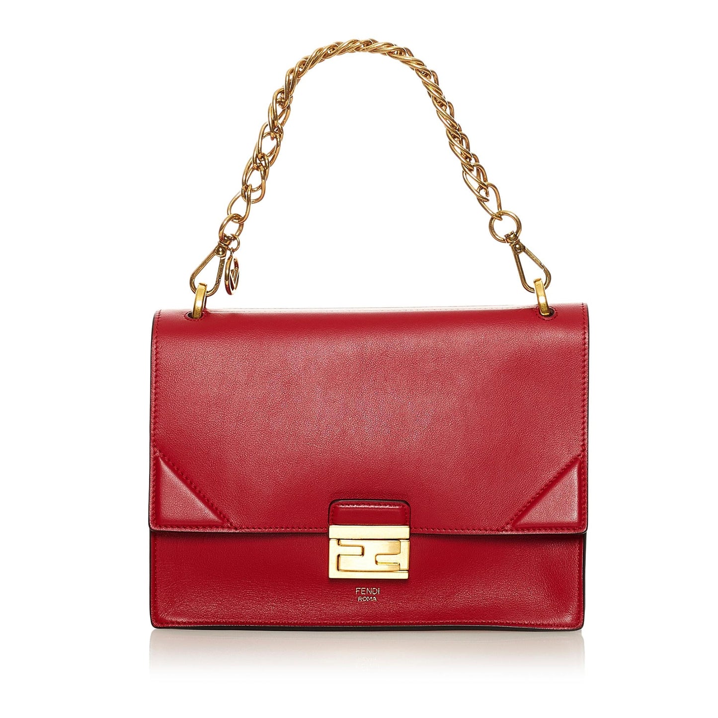 Fendi Kan Satchel Shg Leather Satchel Bag