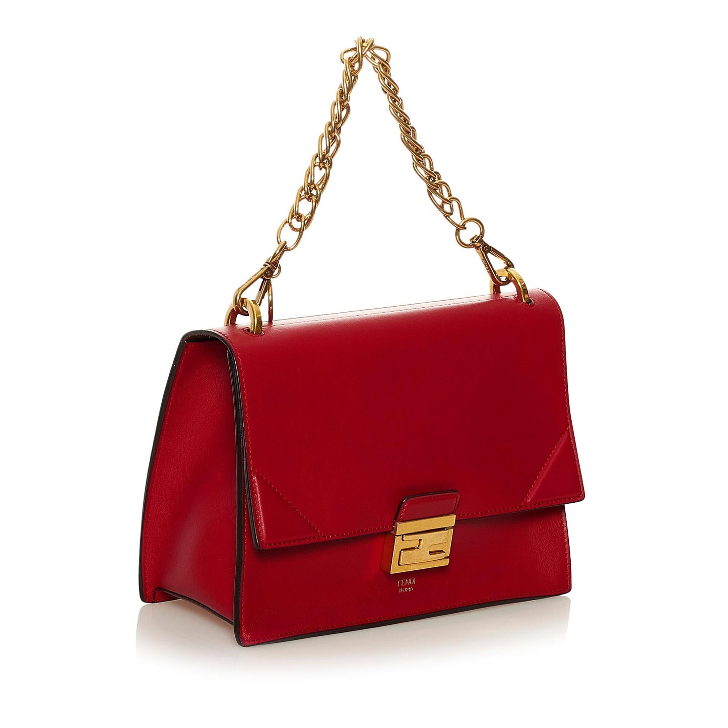 Fendi Kan Satchel Shg Leather Satchel Bag