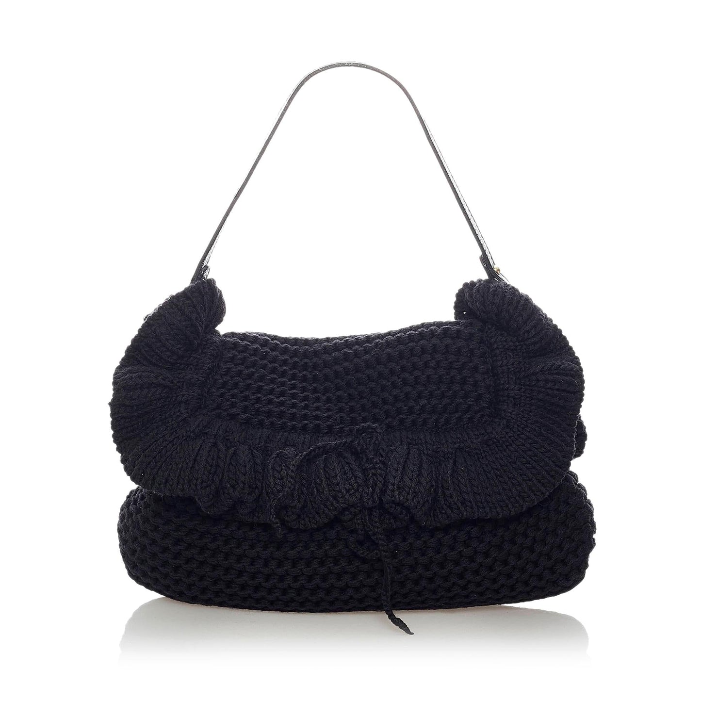 Fendi Knitted Chef Baguette Shg Handbag Shoulder Bag