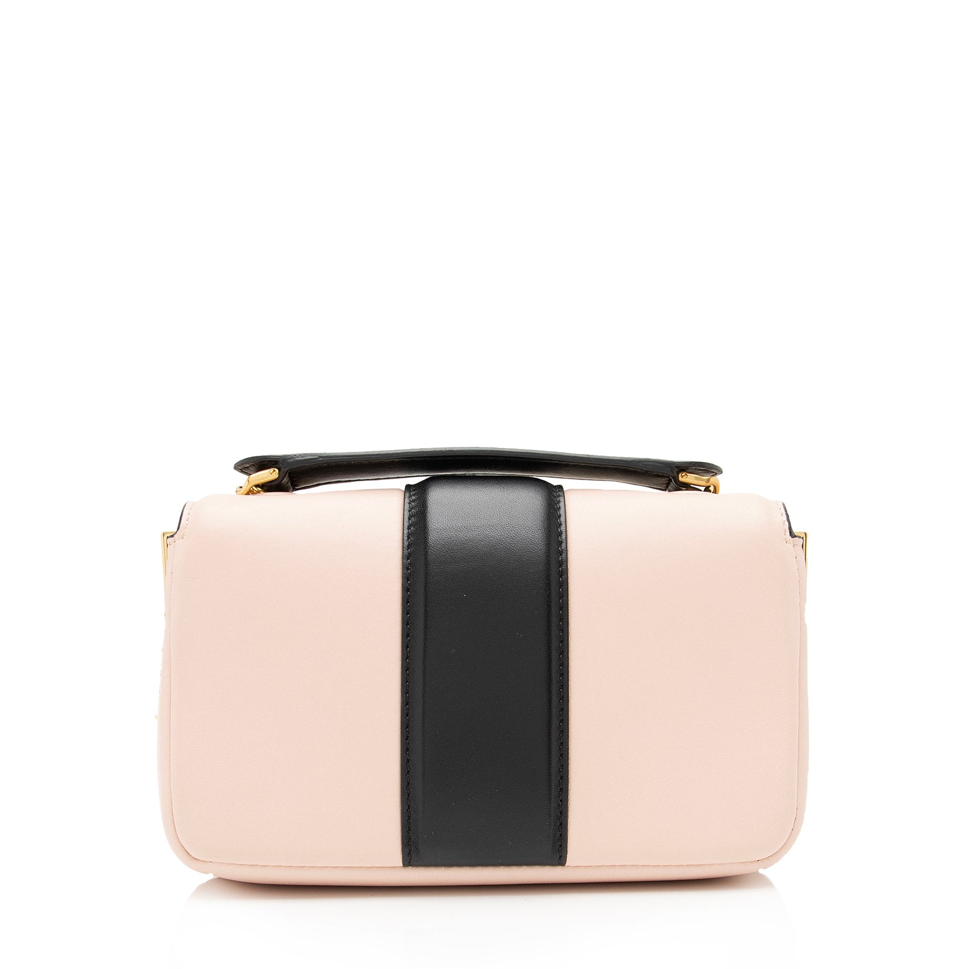 Fendi Bi Color Baguette Bag Shf Lambskin Mini Chain Shoulder Bag