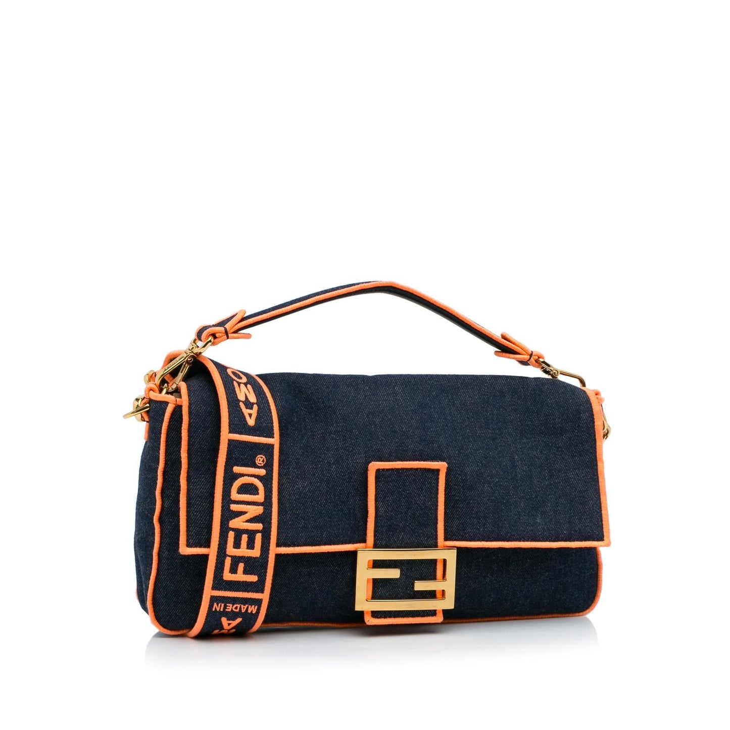Fendi Baguette Bag Shg Zrijda Denim Large Satchel Bag