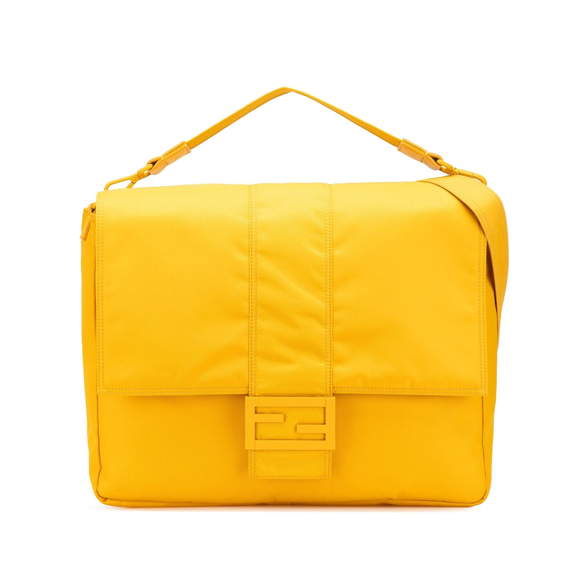 Fendi Econyl Baguette Satchel Nylon Large Satchel Bag