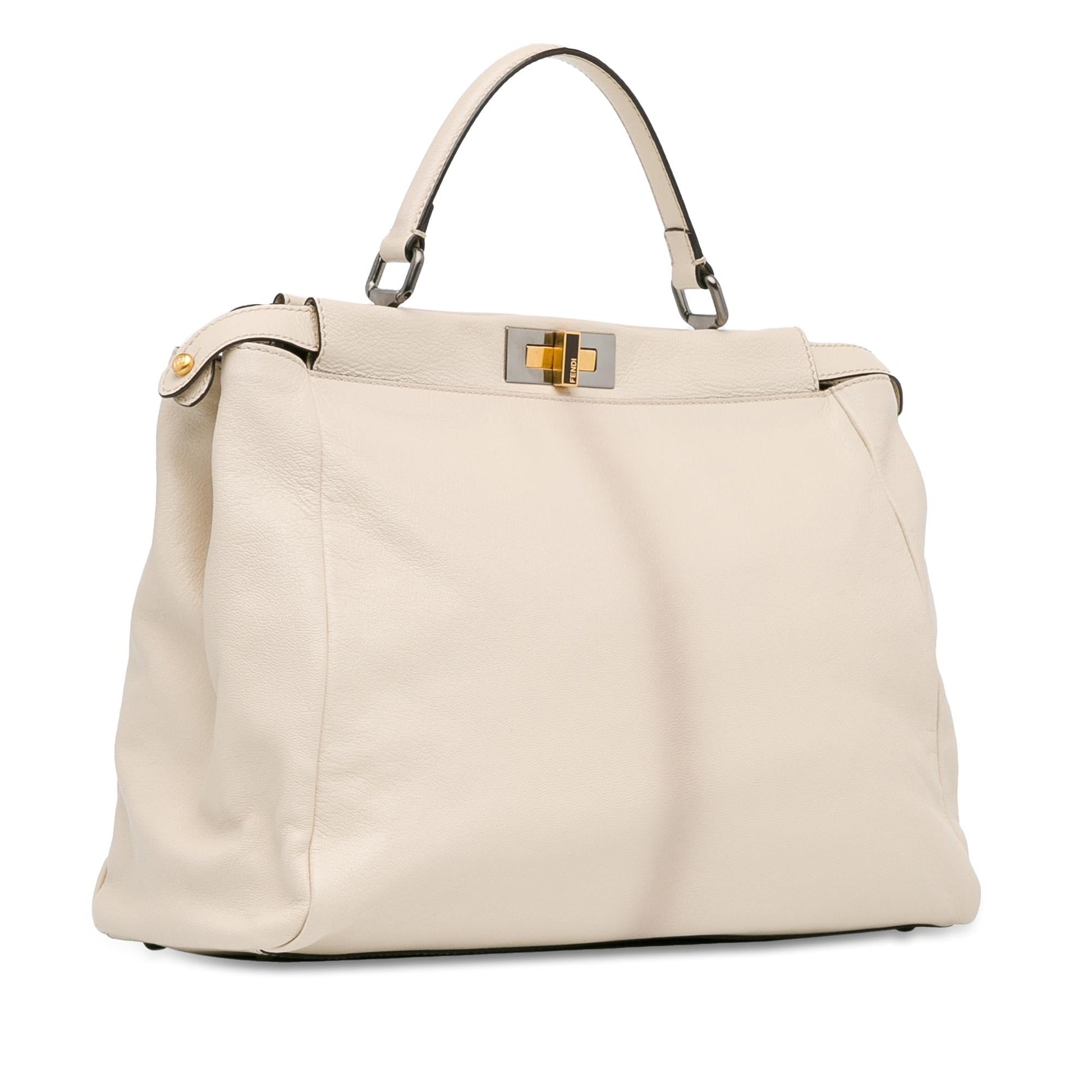 Fendi Peekaboo Shg H04U5U Satchel Bag Leather Large