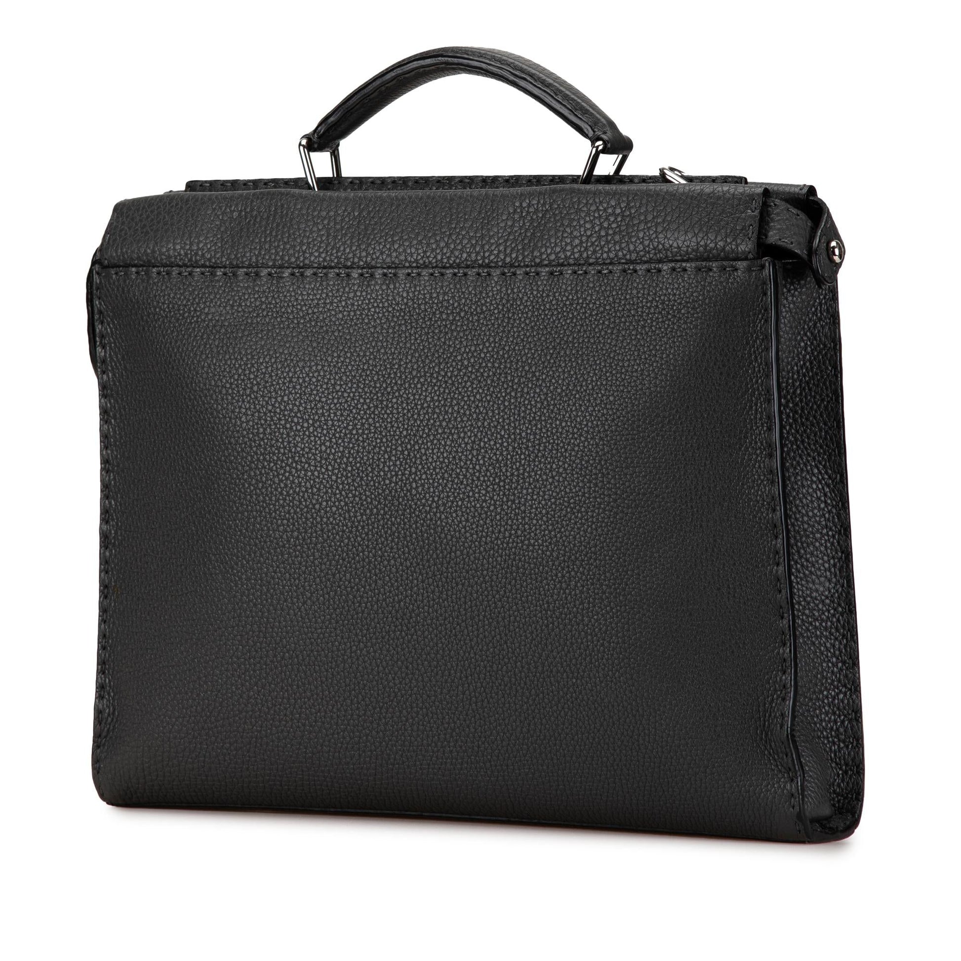 Fendi Selleria Peekaboo Iconic Fit Bag Leather Large Tote Bag
