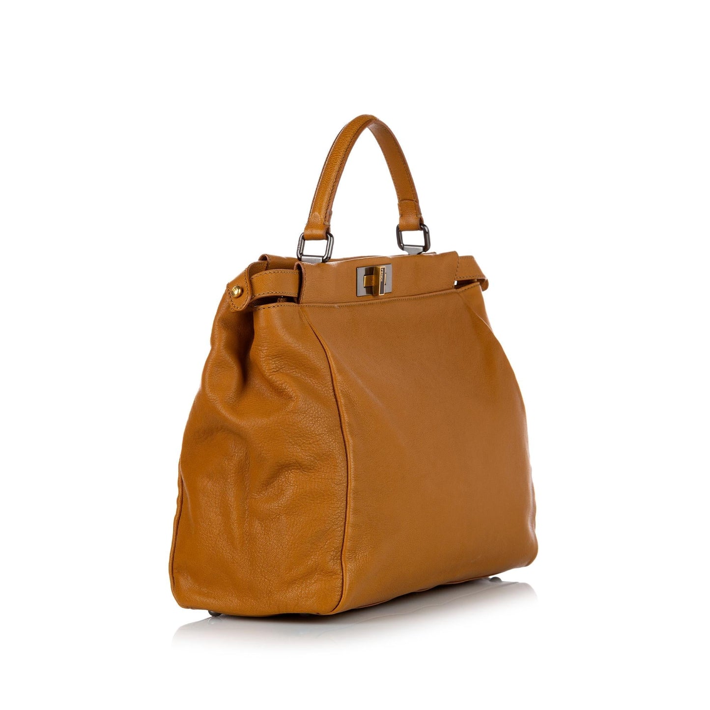 Fendi Peekaboo Satchel Shg Leather Large Satchel Bag