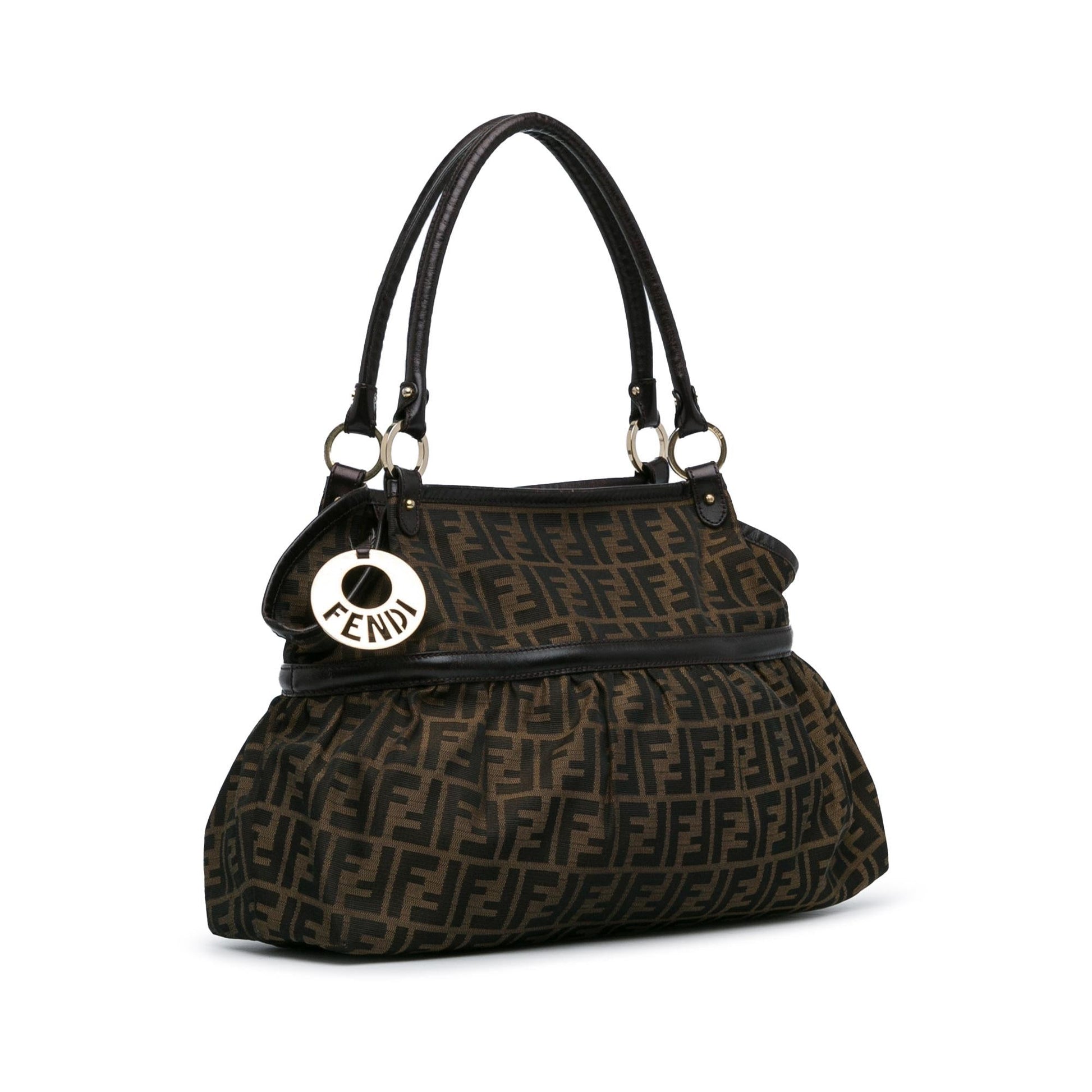 Fendi Zucca Chef Shoulder Bag Shg Fxpyvr Canvas Large